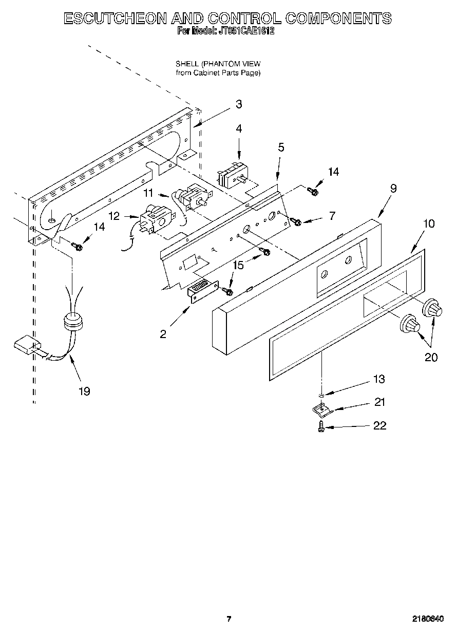 05 - ESCUTCHEON AND CONTROL COMPONENTS
