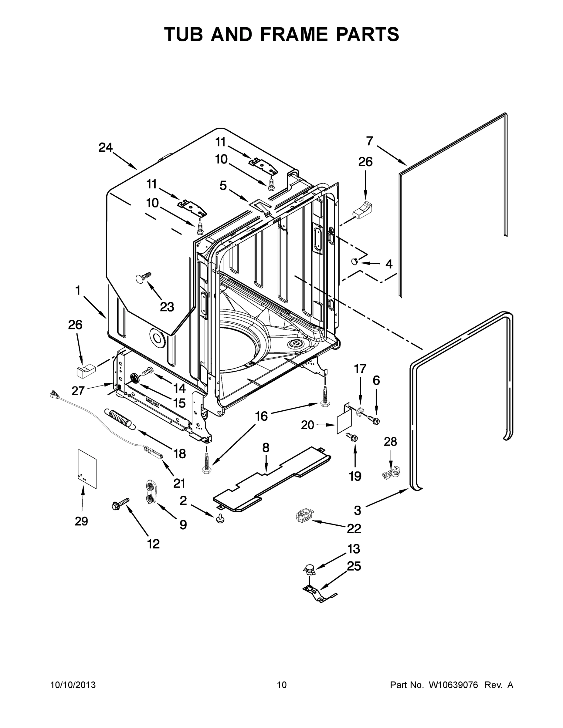 06 - TUB AND FRAME PARTS