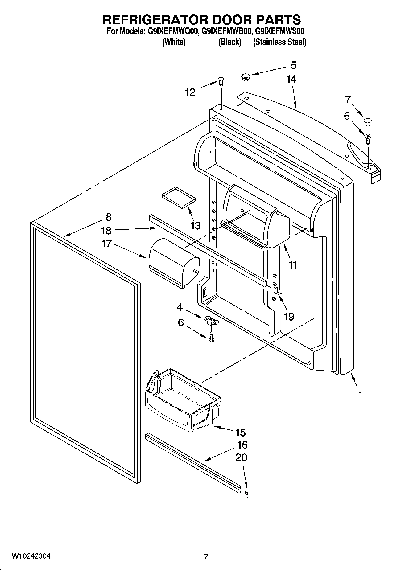 04 - REFRIGERATOR DOOR PARTS