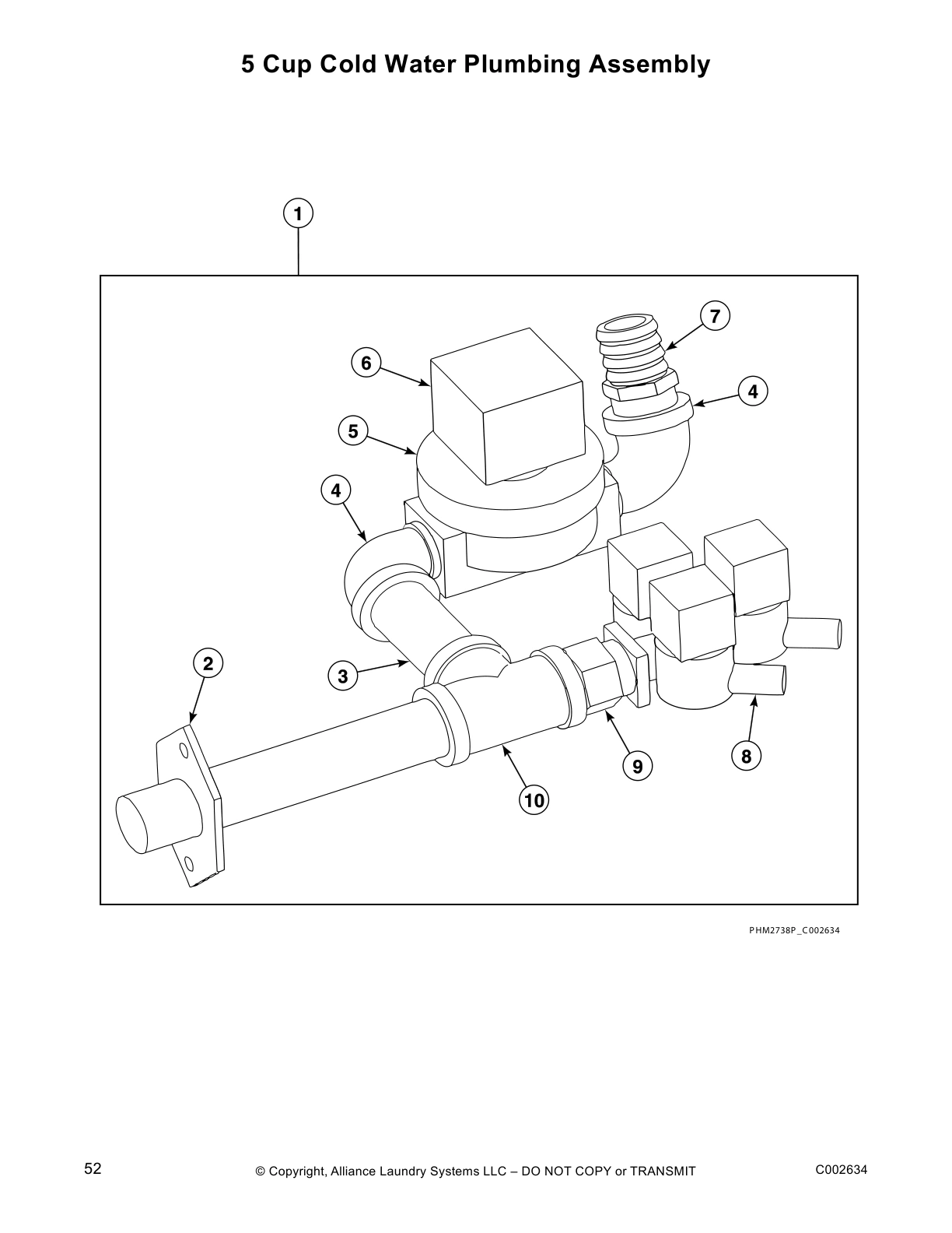 5 Cup Cold Water Plumbing Assembly