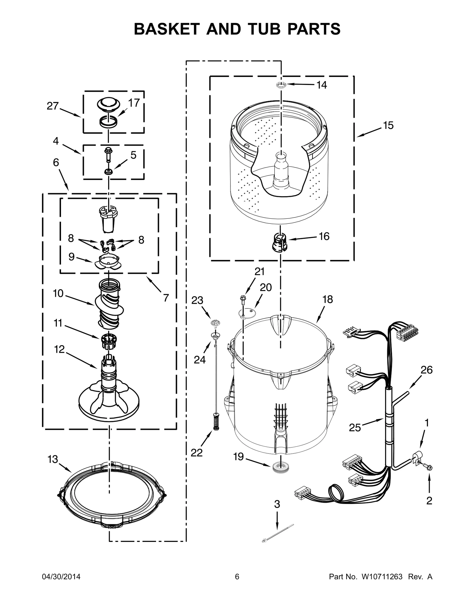 BASKET AND TUB PARTS