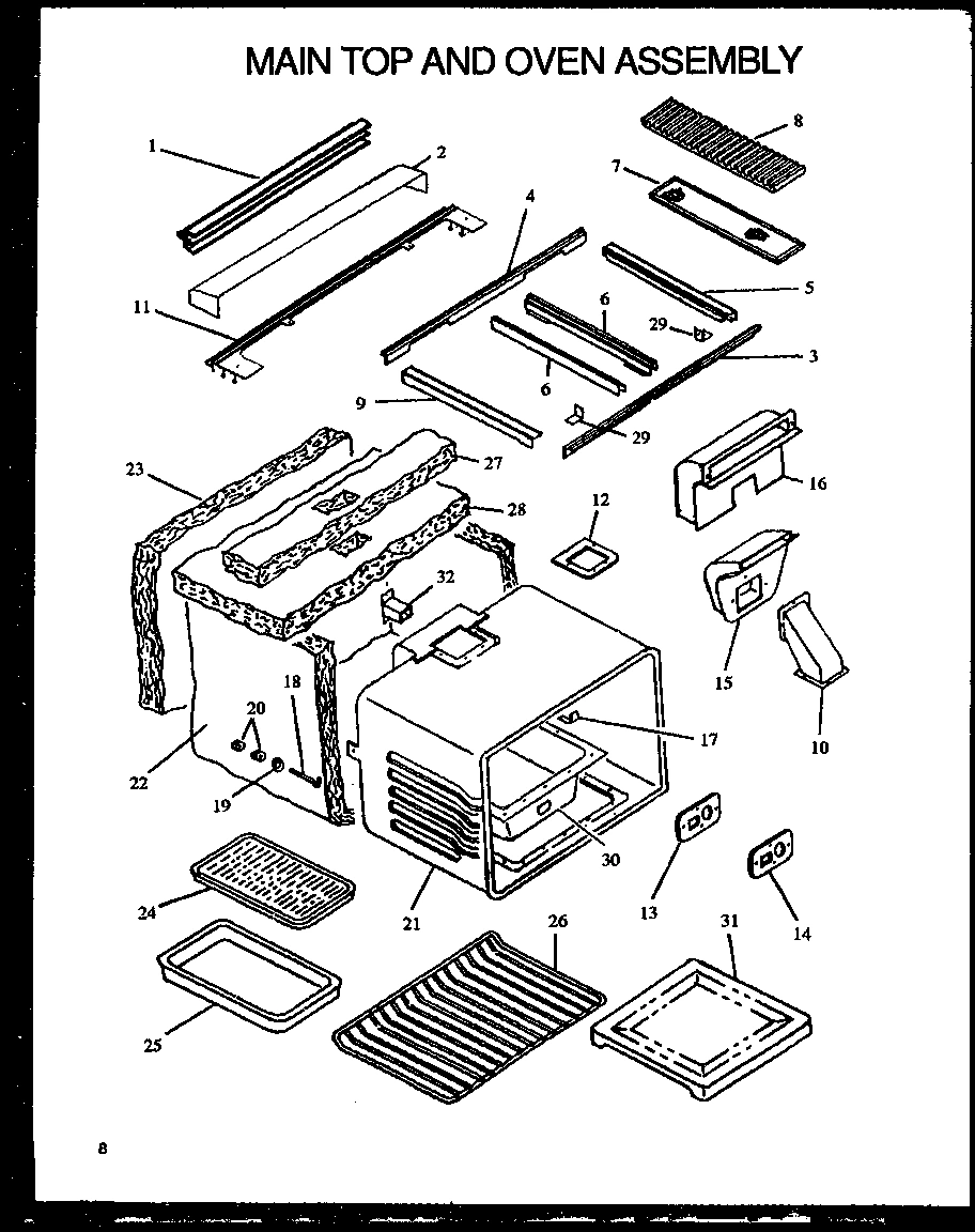 03 - MAIN TOP AND OVEN ASSY