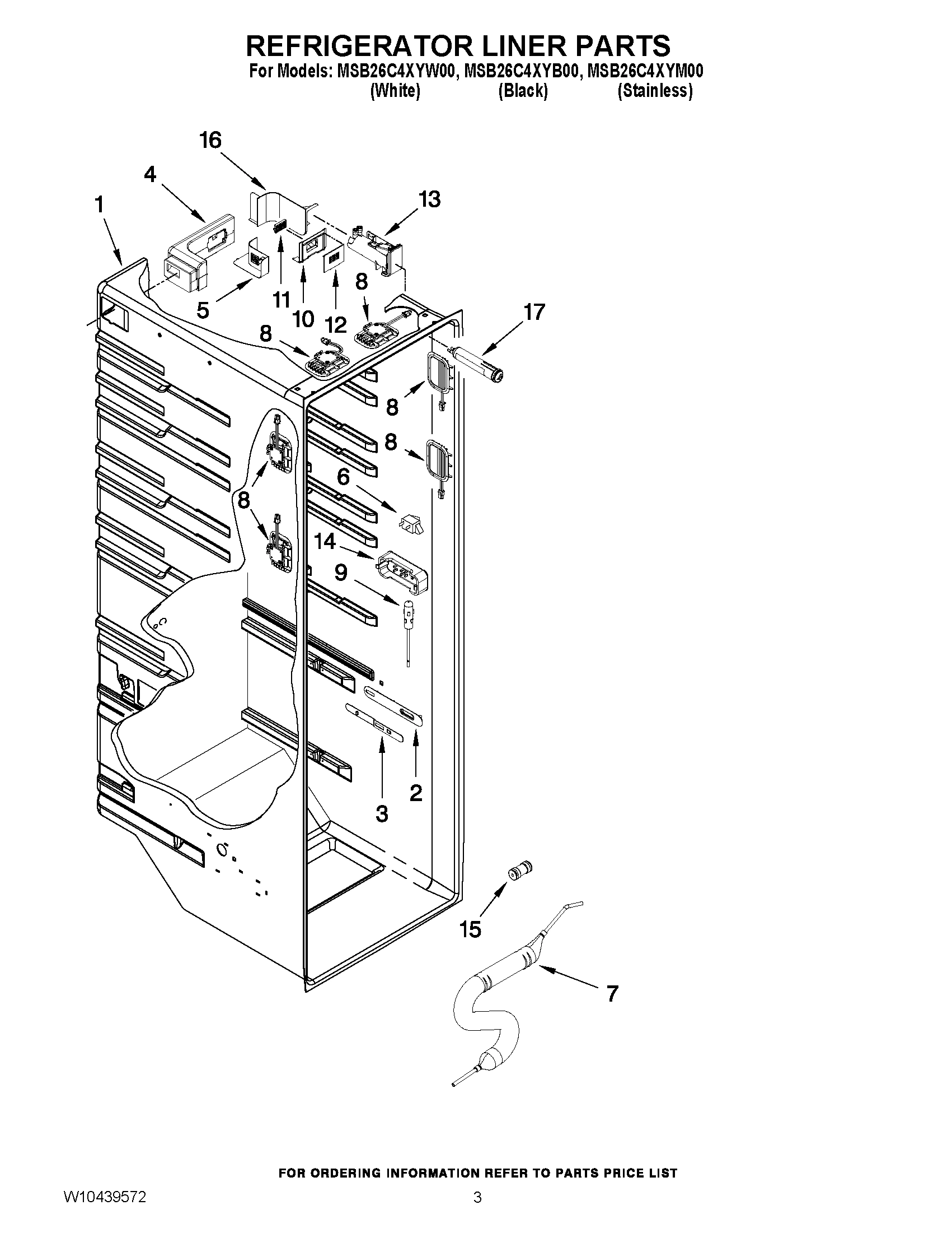 02 - REFRIGERATOR LINER PARTS