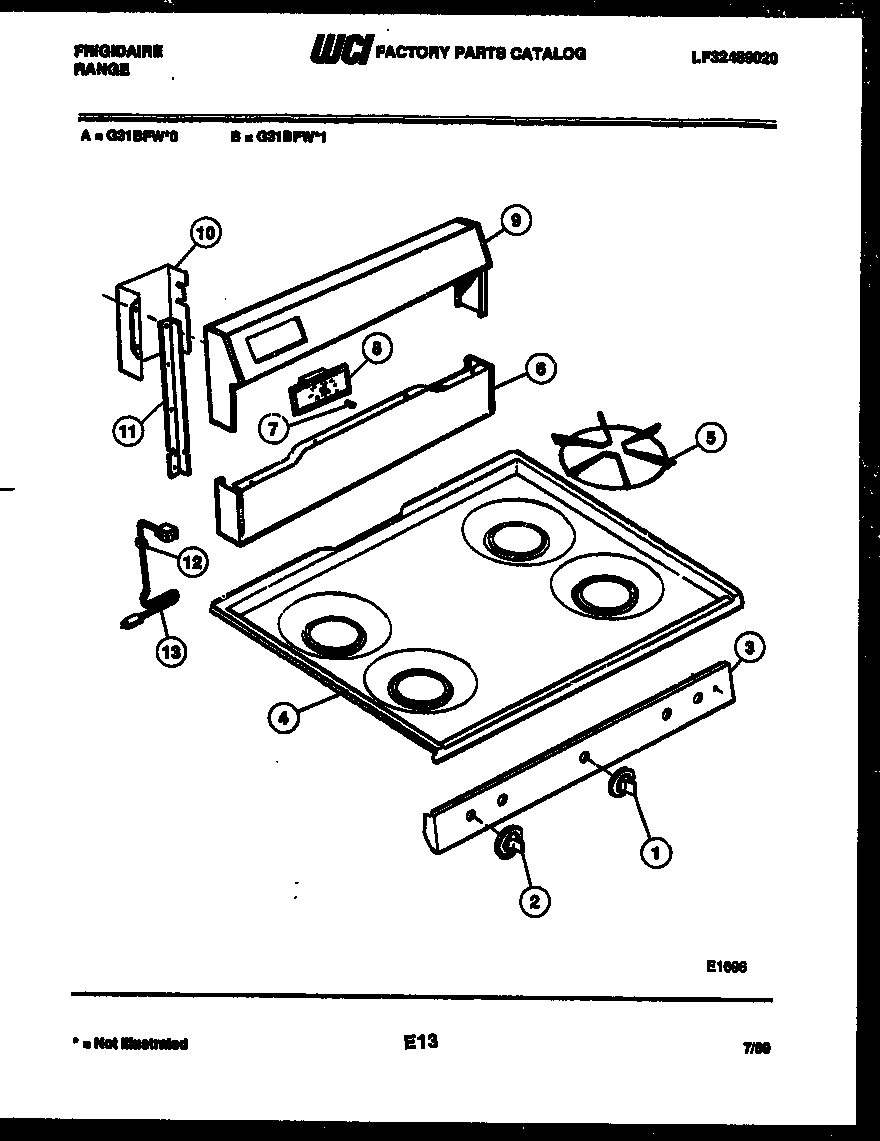 02 - BACKGUARD AND COOKTOP PARTS