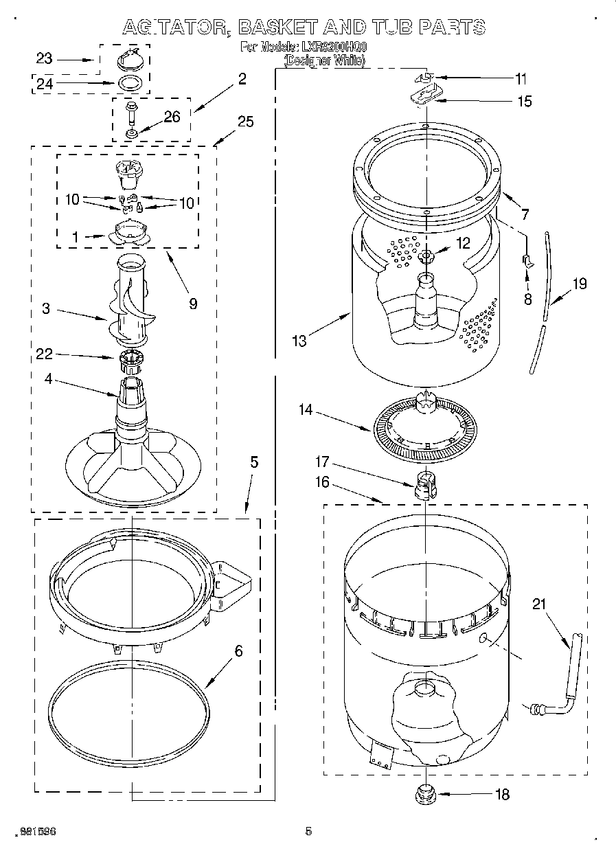 03 - AGITATOR, BASKET AND TUB