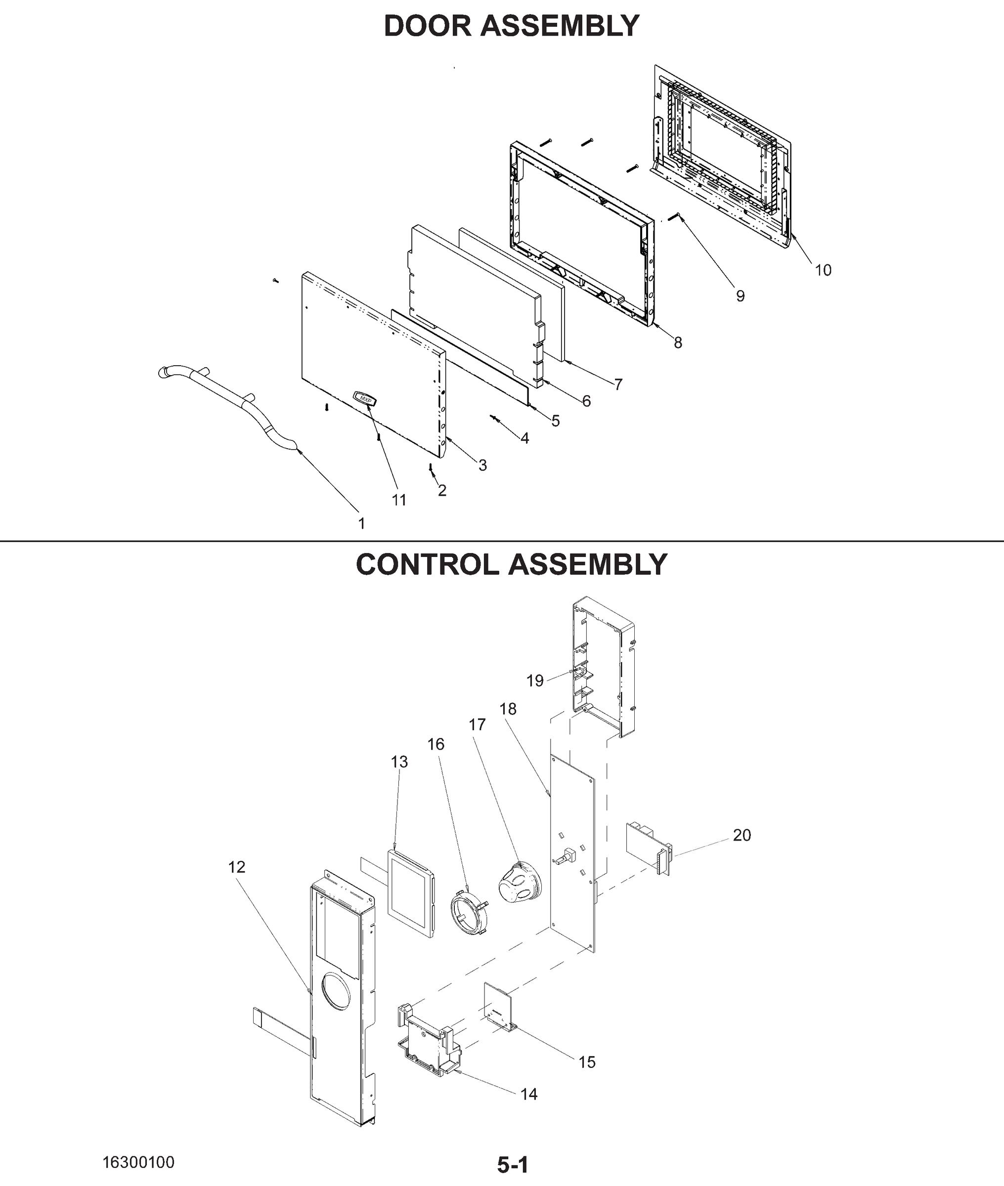 DOOR ASSEMBLY / CONTROL ASSEMBLY