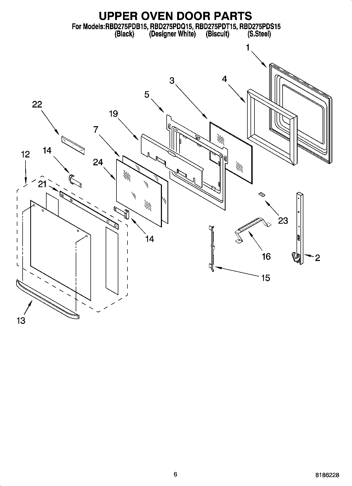 04 - UPPER OVEN DOOR PARTS