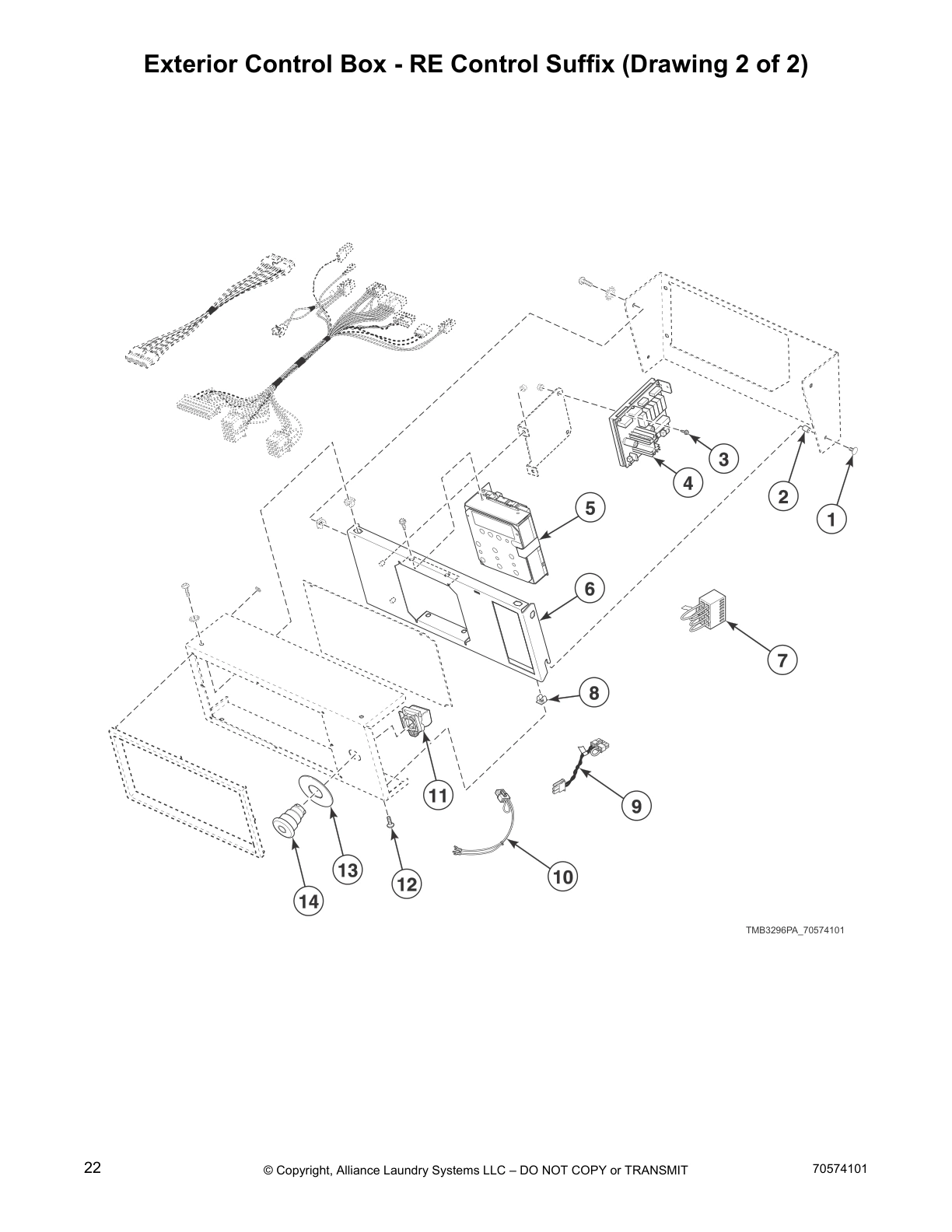 Exterior Control Box - RE Control Suffix (Drawing 2 of 2)