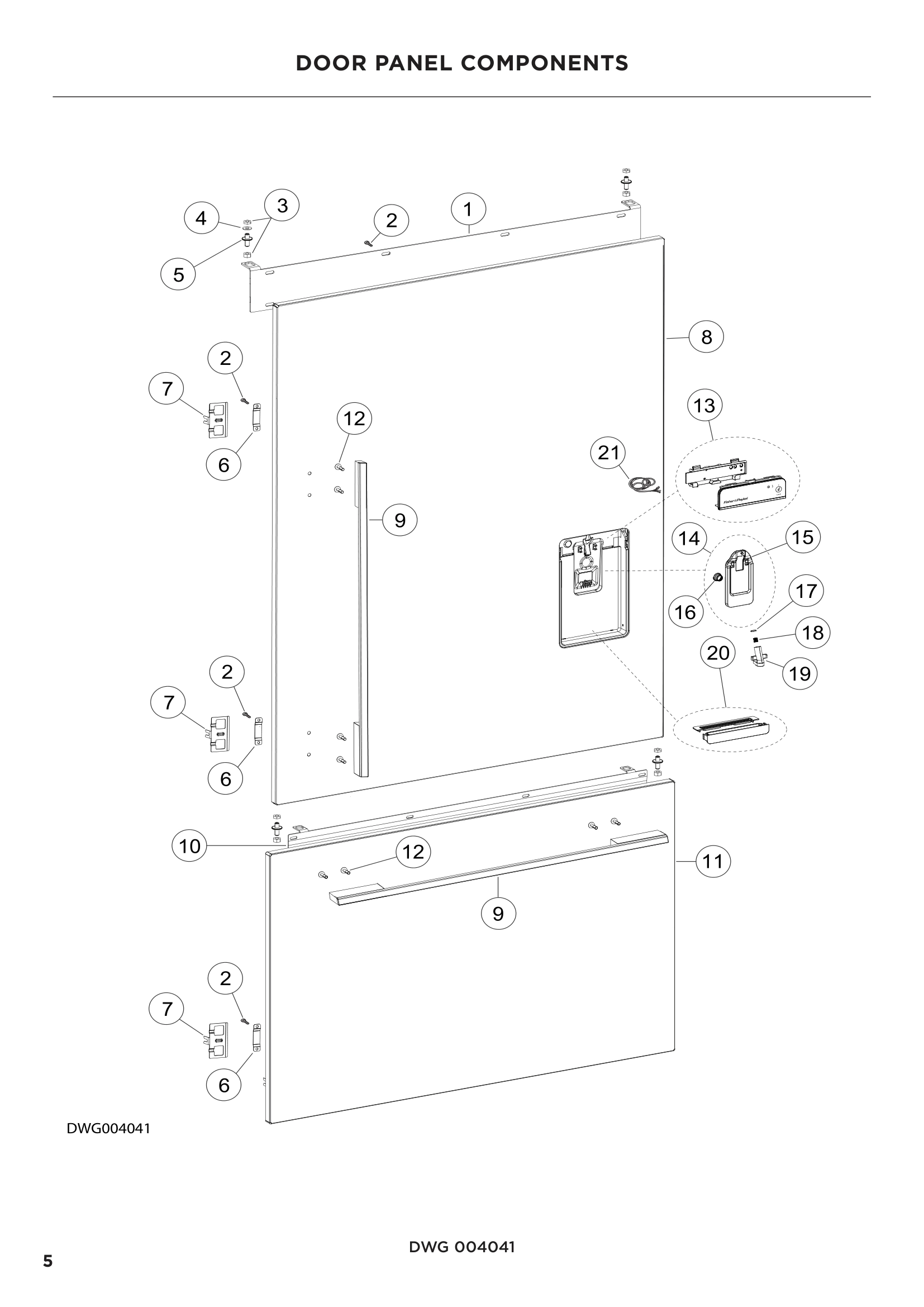 DOOR PANEL COMPONENTS