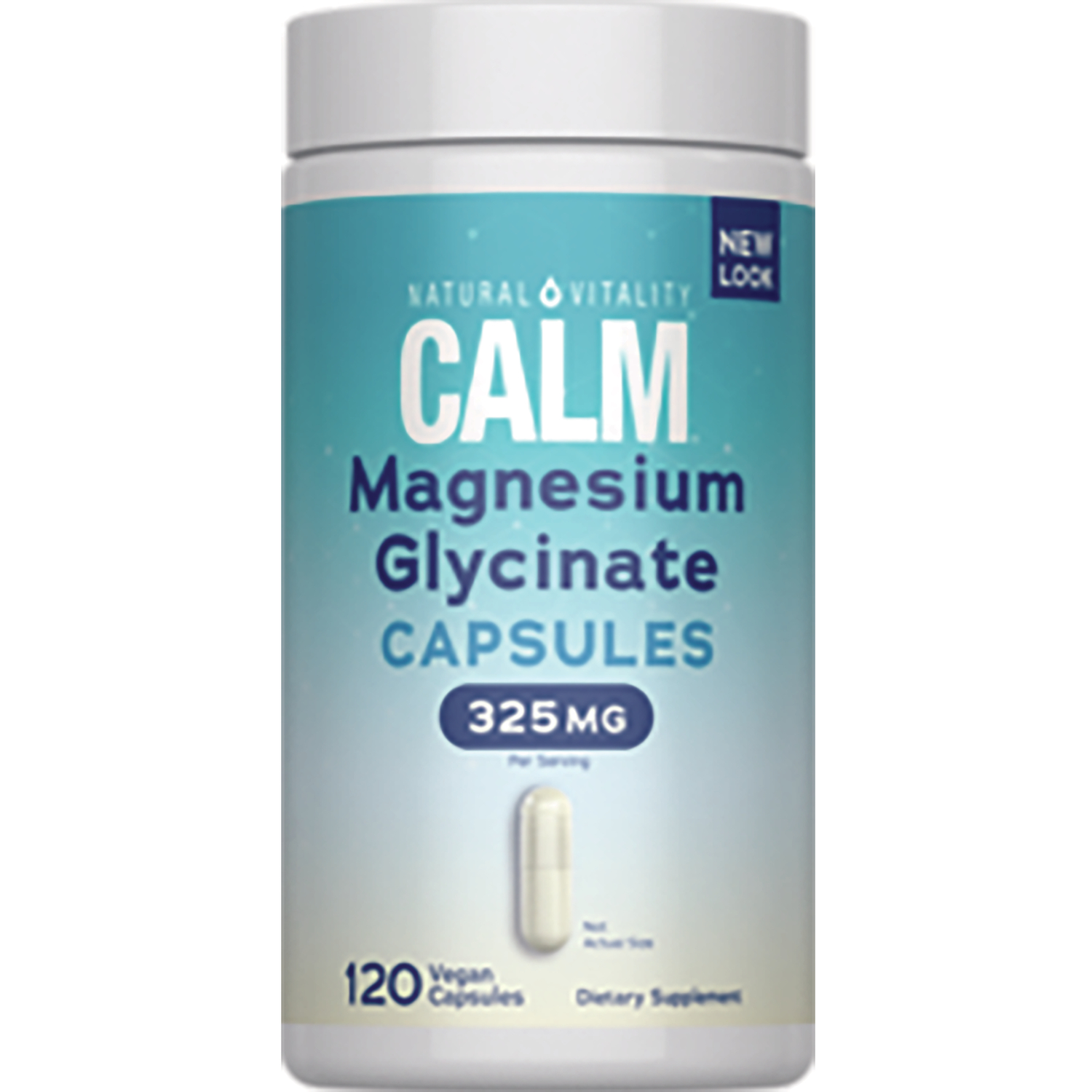 Natural Vitality Calm Magnesium Glycinate Capsules Vitamin | 325 mg | 120 Vegan Caps