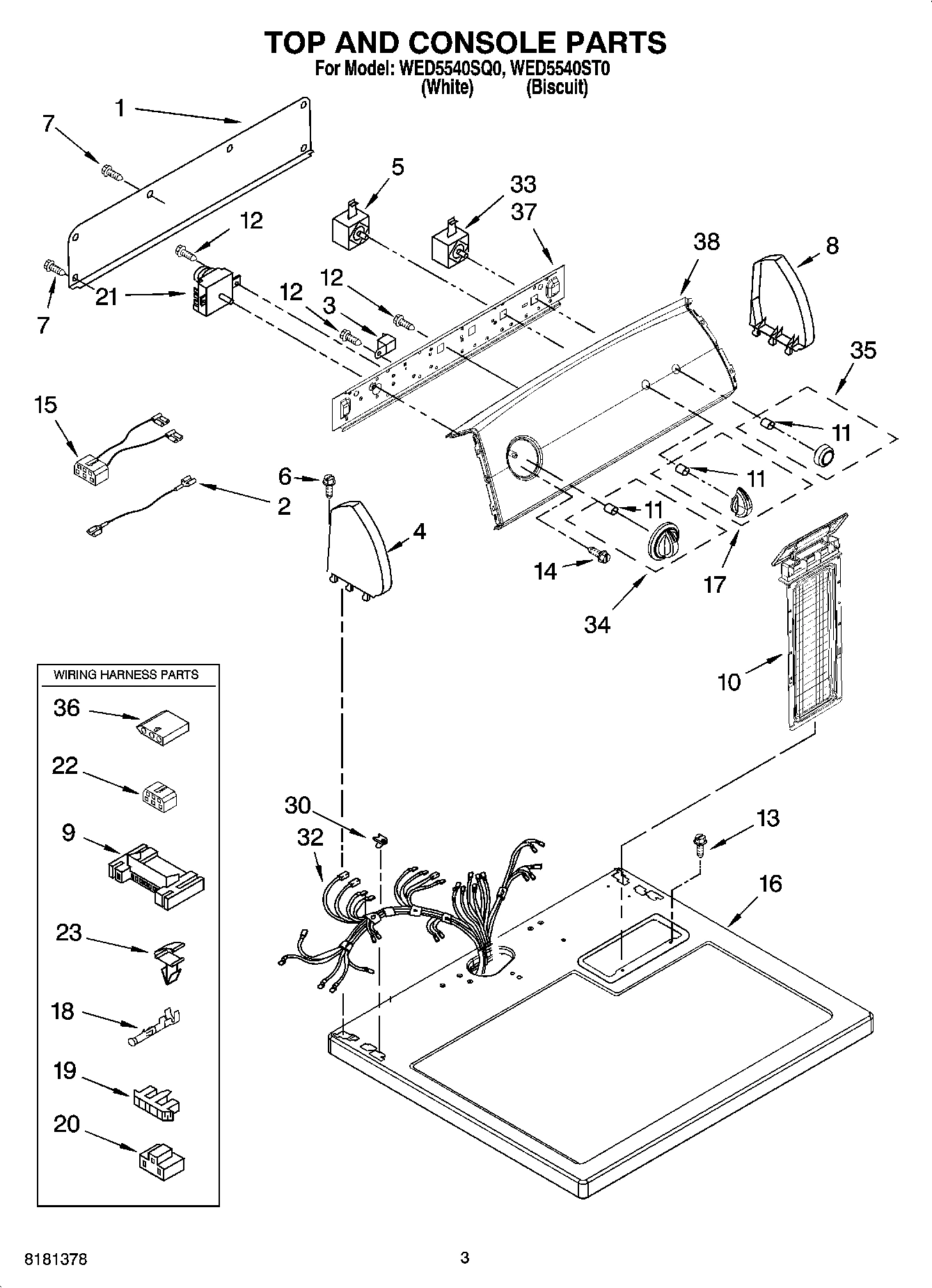 02 - TOP AND CONSOLE PARTS