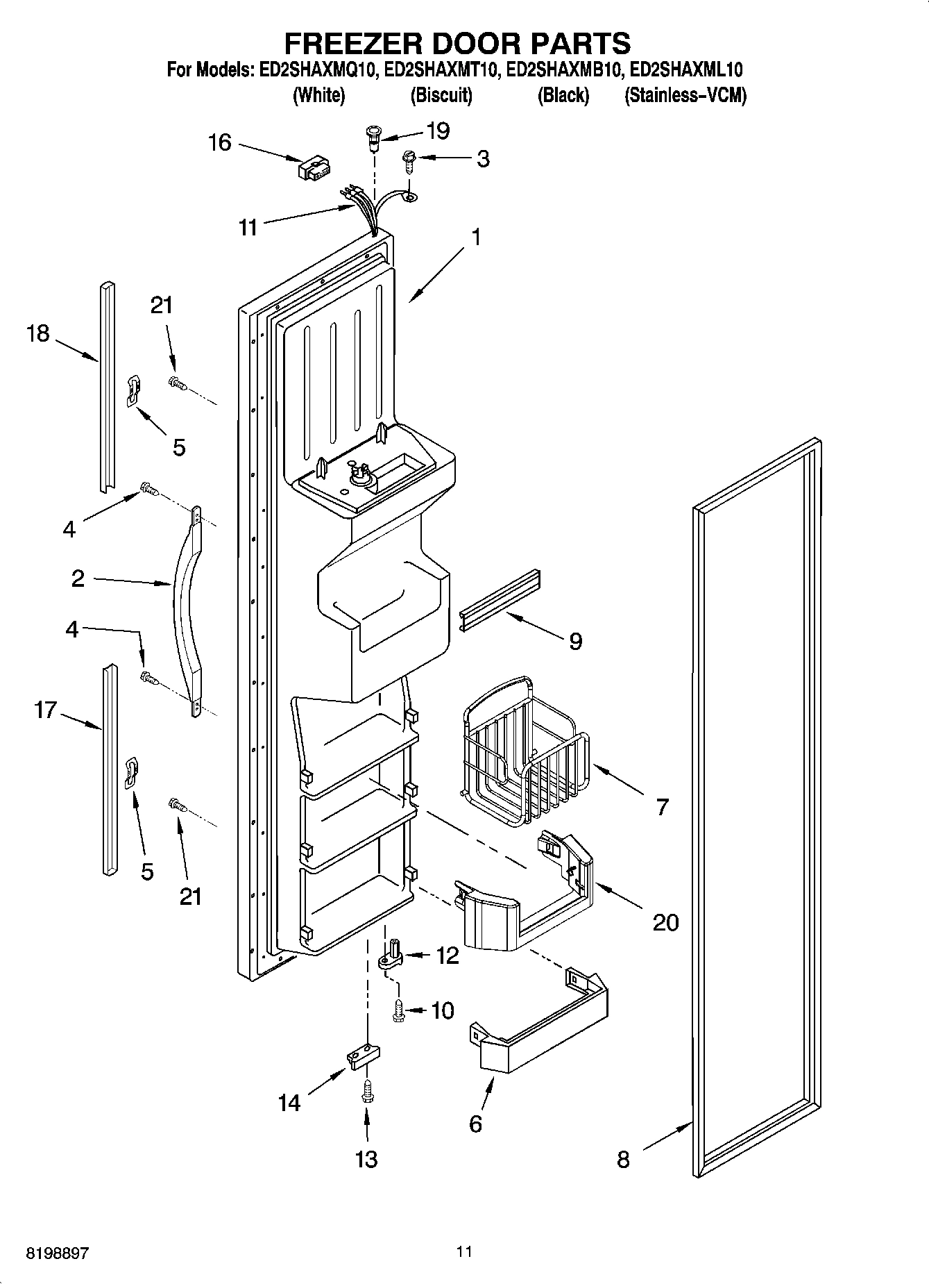 07 - FREEZER DOOR PARTS