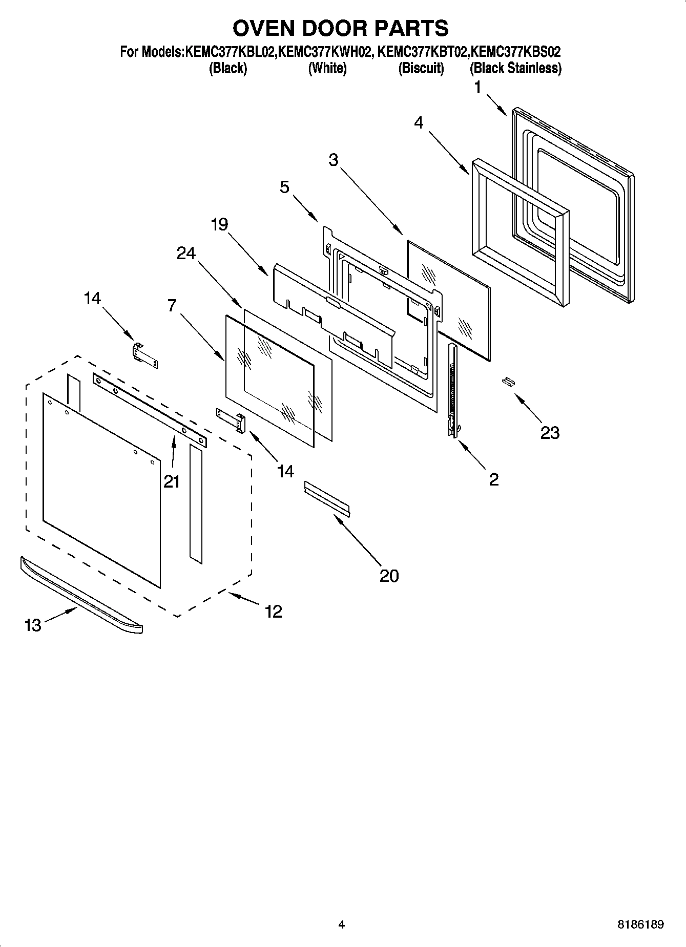 03 - OVEN DOOR PARTS