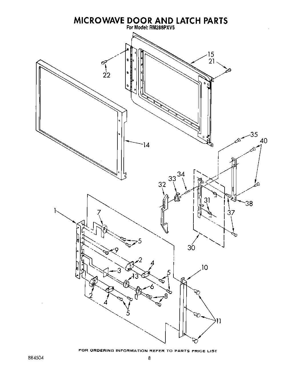 06 - MICROWAVE DOOR AND LATCH