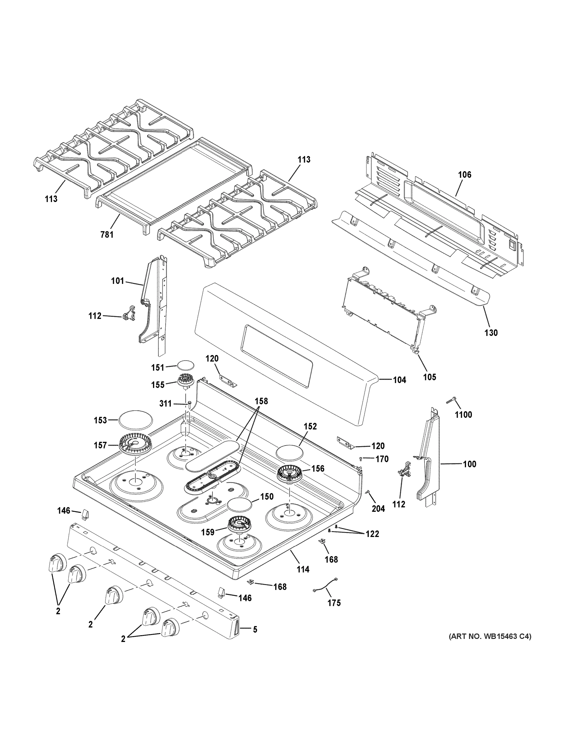 CONTROL PANEL & COOKTOP
