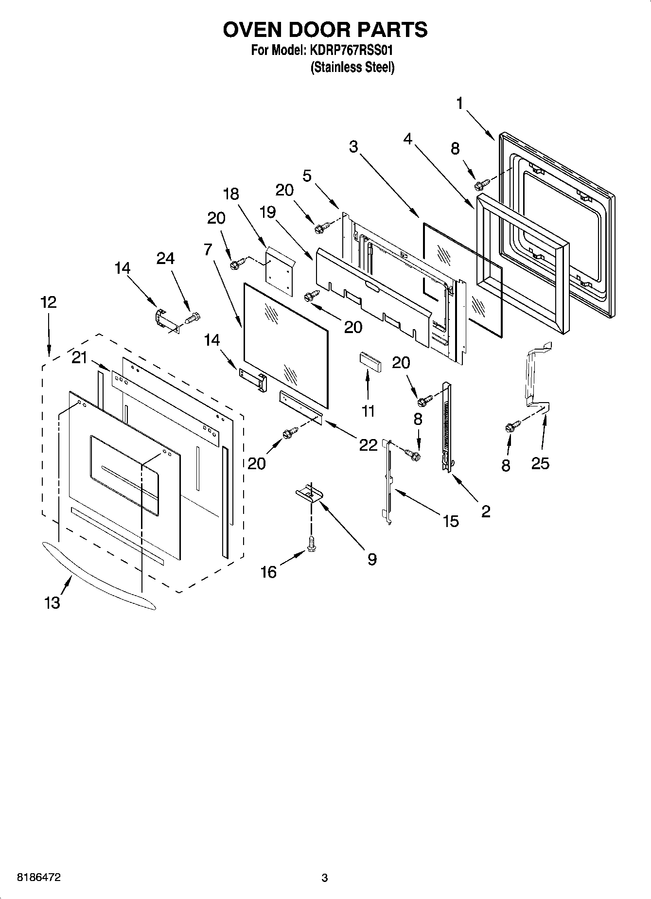 02 - OVEN DOOR PARTS