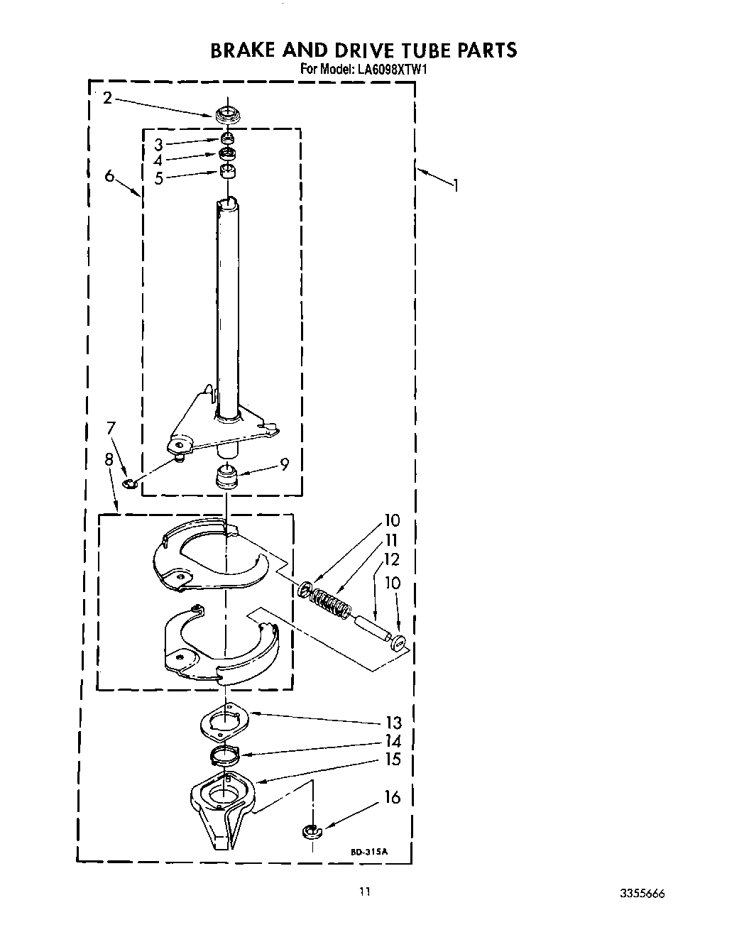 10 - BRAKE AND DRIVE TUBE