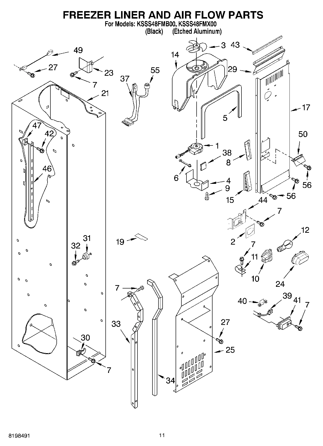 08 - FREEZER LINER AND AIR FLOW PARTS