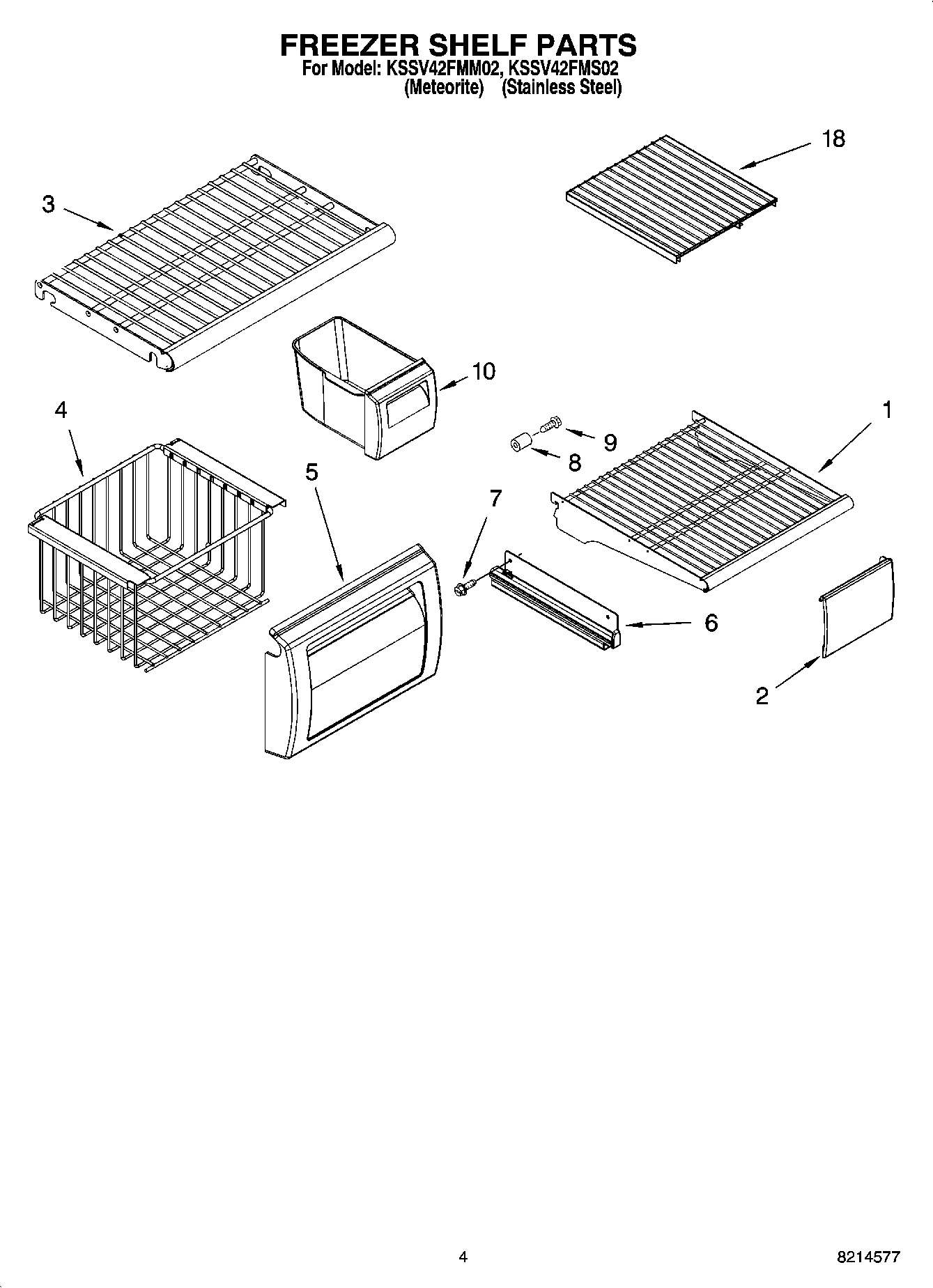03 - FREEZER SHELF PARTS