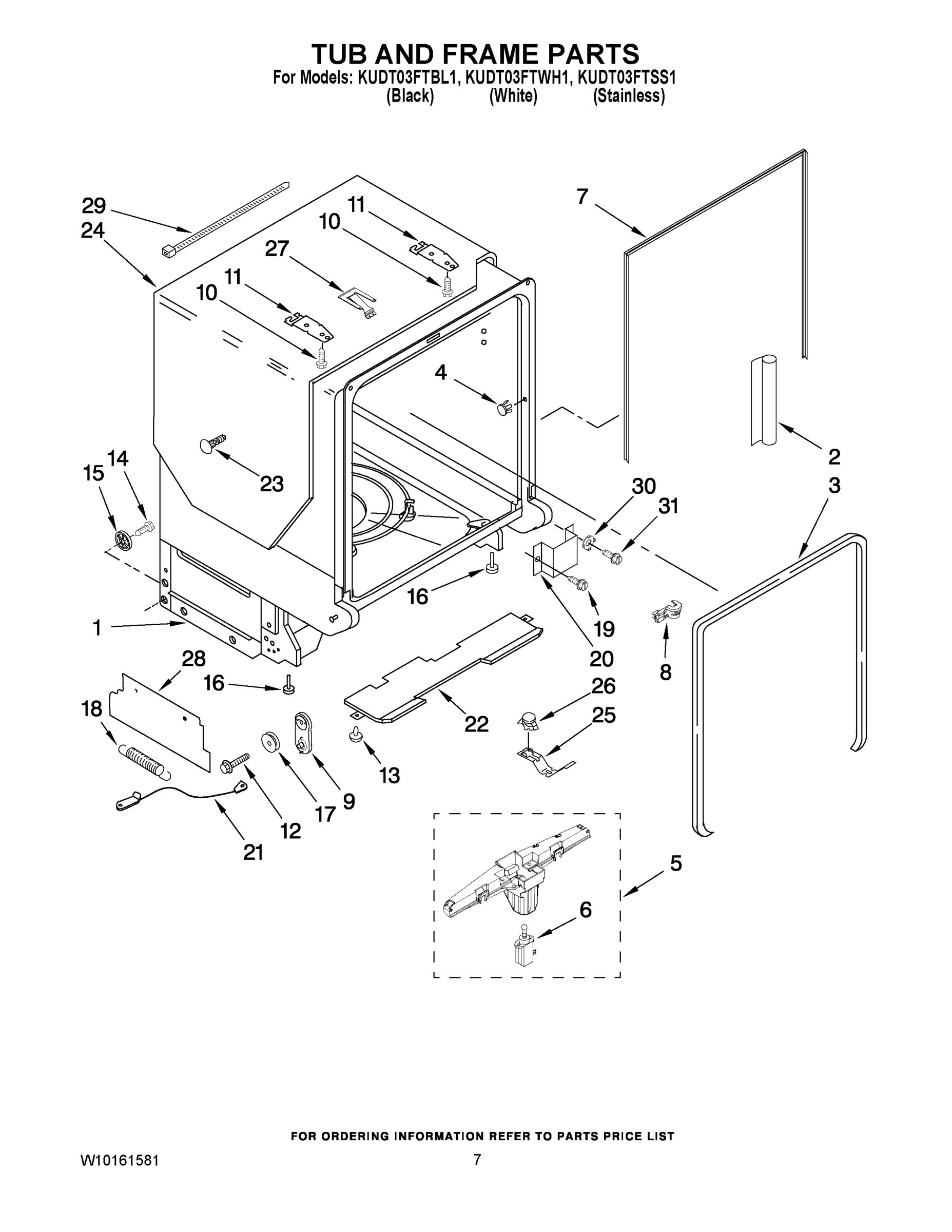 07 - TUB AND FRAME PARTS