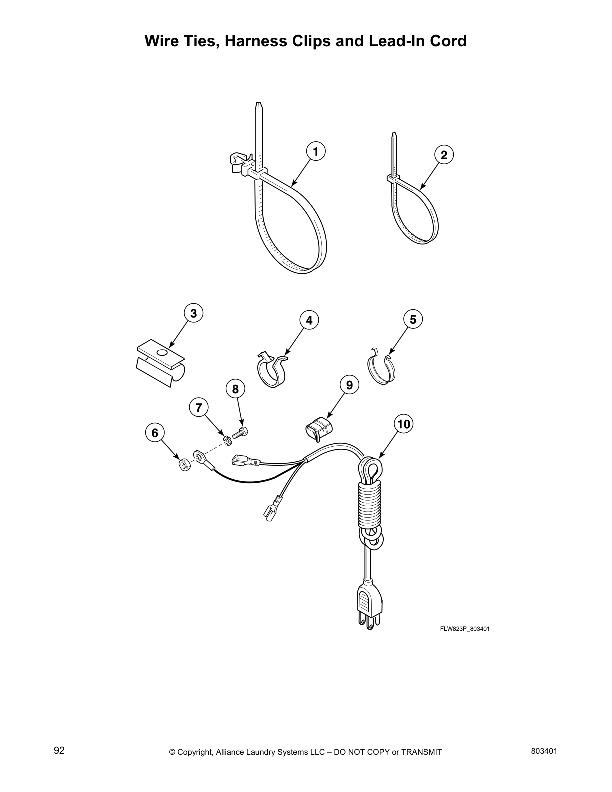 Wire Ties, Harness Clips and Lead-In Cord