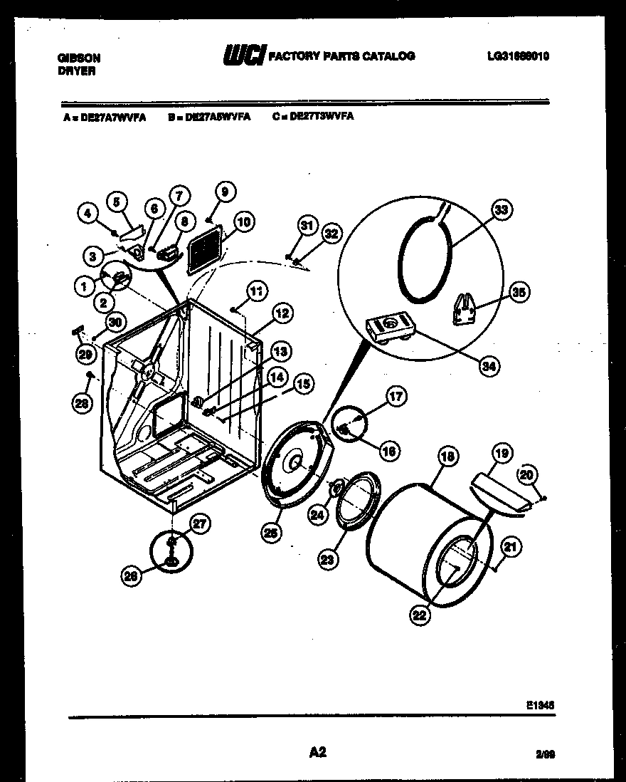 02 - CABINET AND COMPONENT PARTS