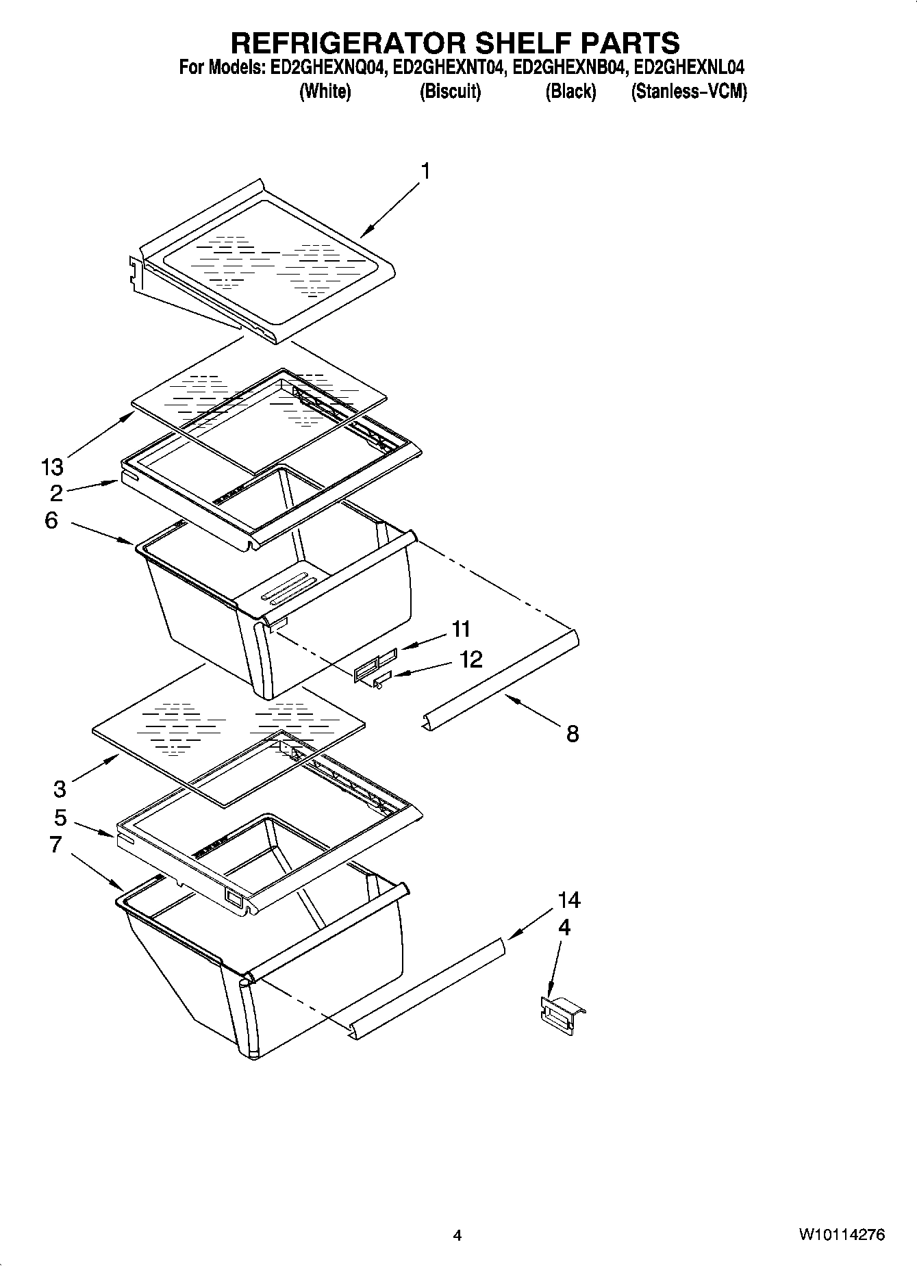 03 - REFRIGERATOR SHELF PARTS