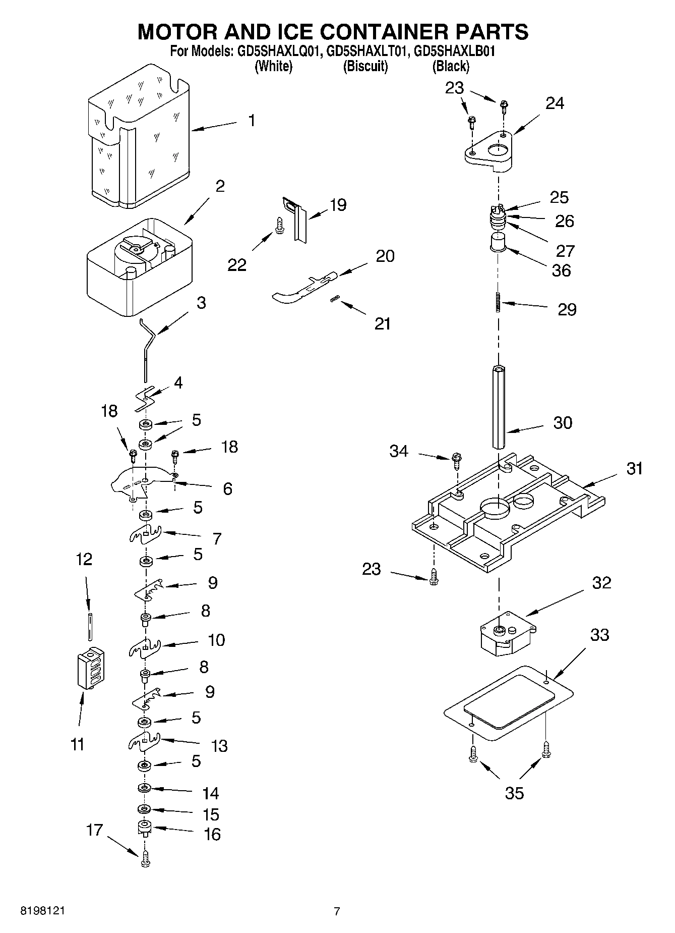 05 - MOTOR AND ICE CONTAINER