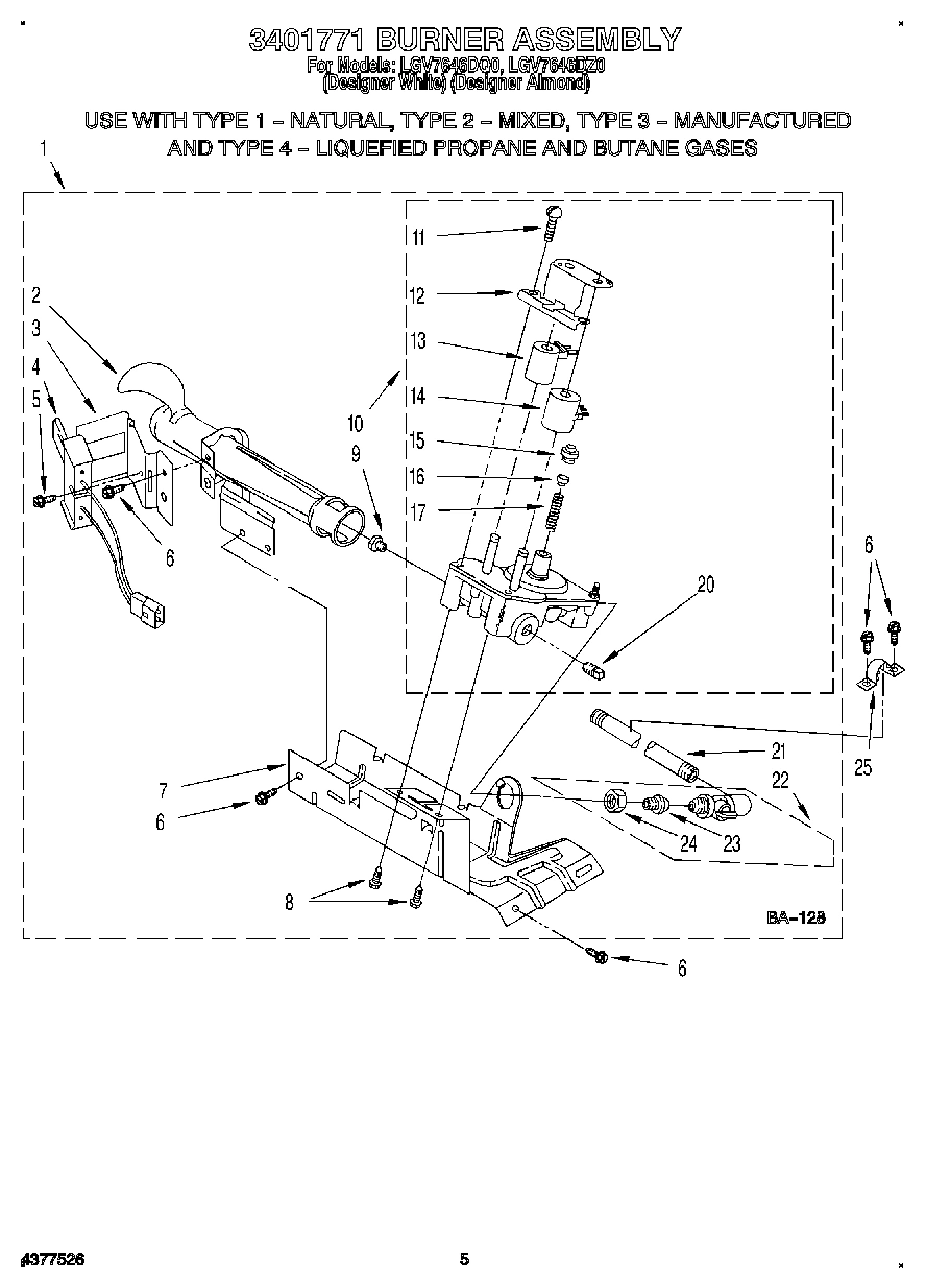 03 - 3401771 BURNER ASSEMBLY