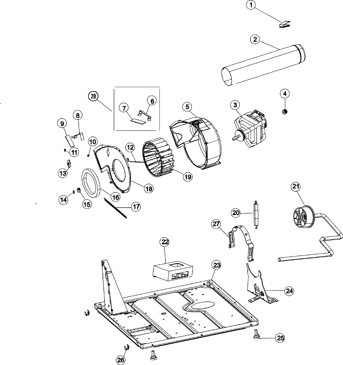 01 - BASE, MOTOR & BLOWER