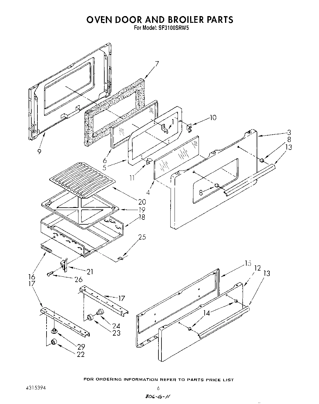 05 - OVEN DOOR AND BROILER