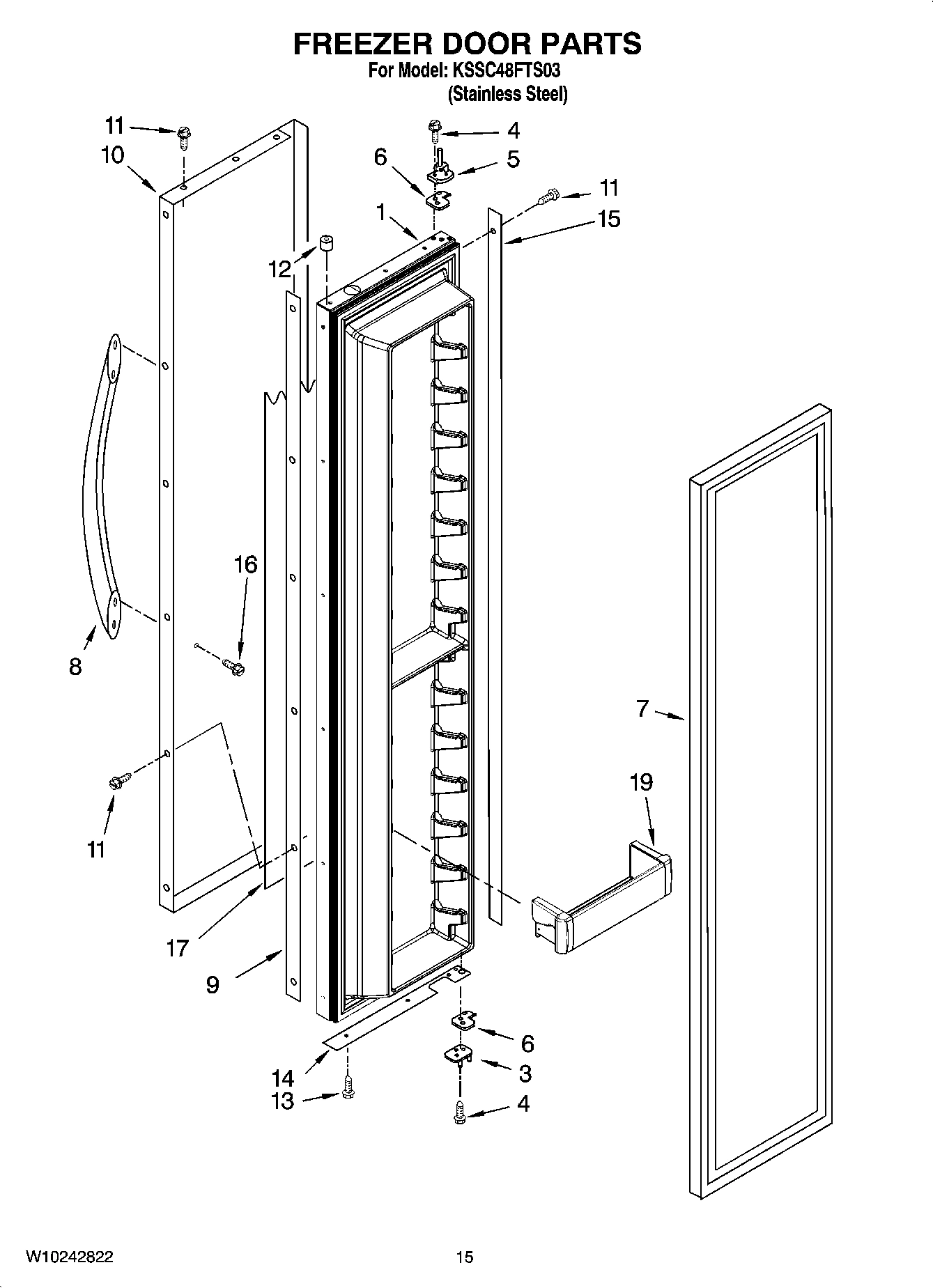 10 - FREEZER DOOR PARTS