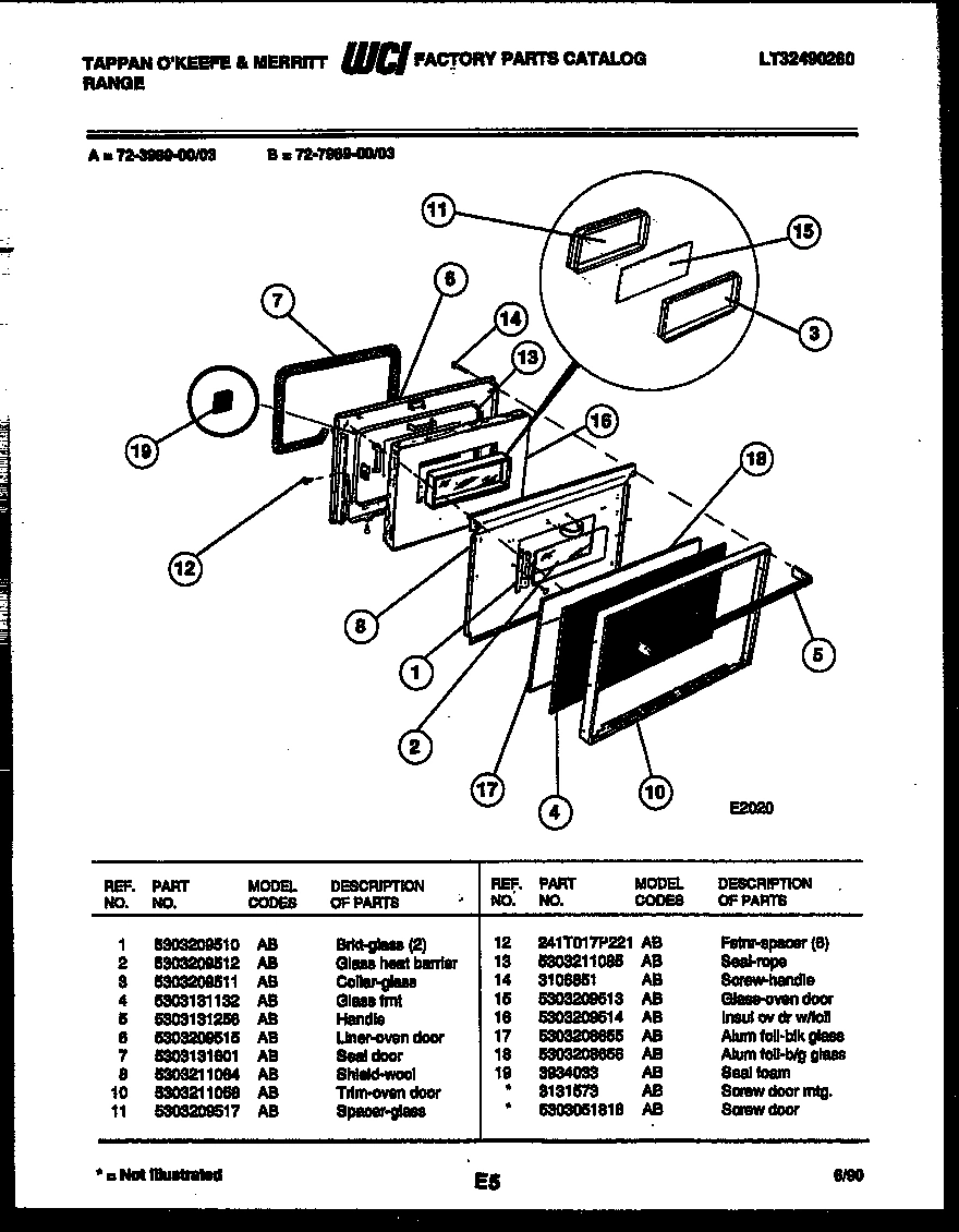 05 - LOWER OVEN DOOR PARTS