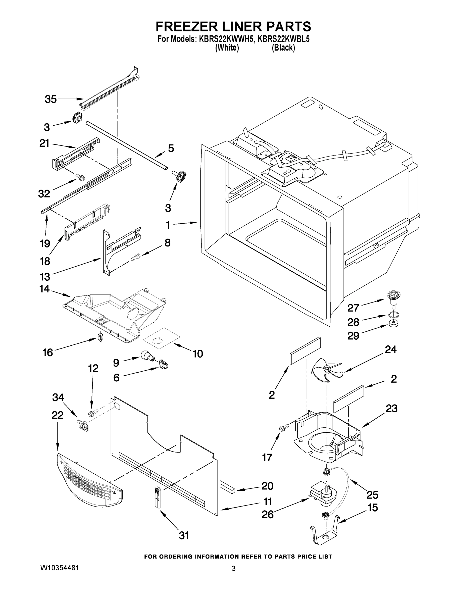 02 - FREEZER LINER PARTS