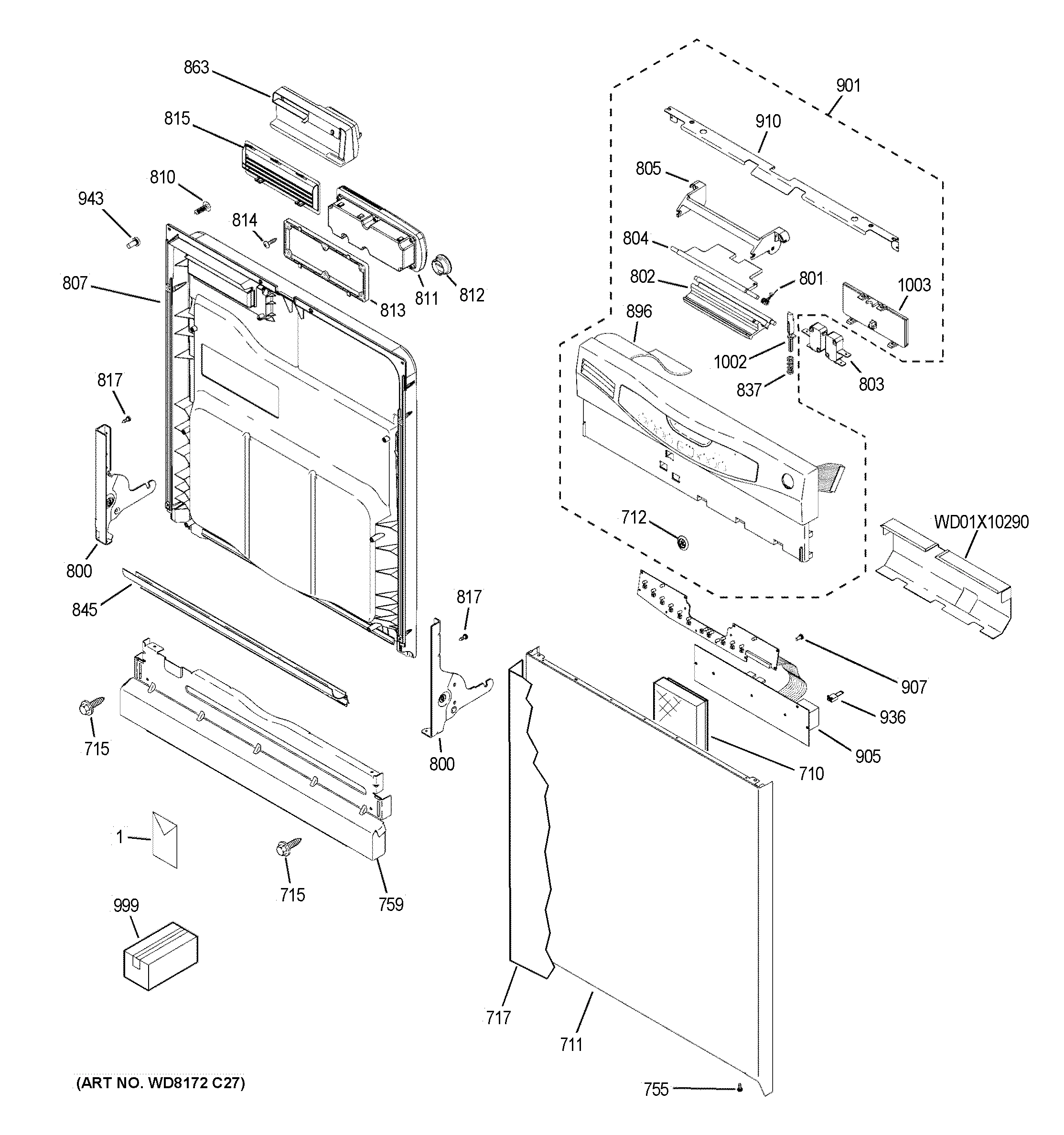 ESCUTCHEON & DOOR ASSEMBLY