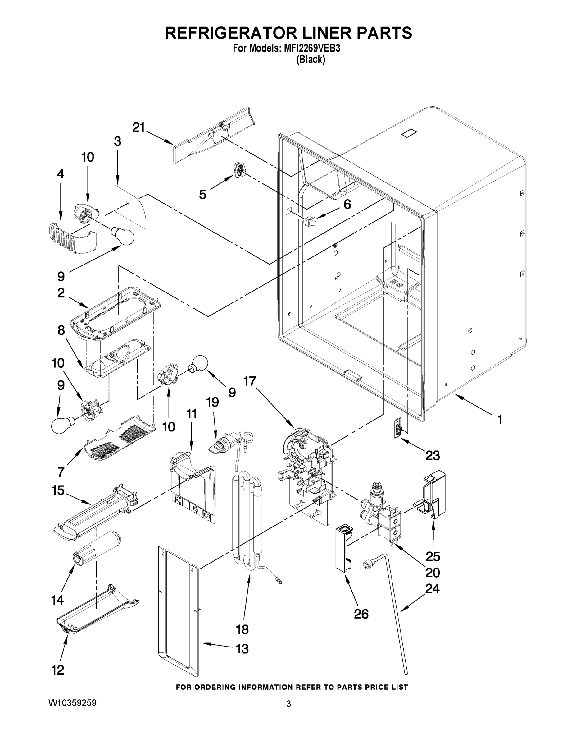 02 - REFRIGERATOR LINER PARTS
