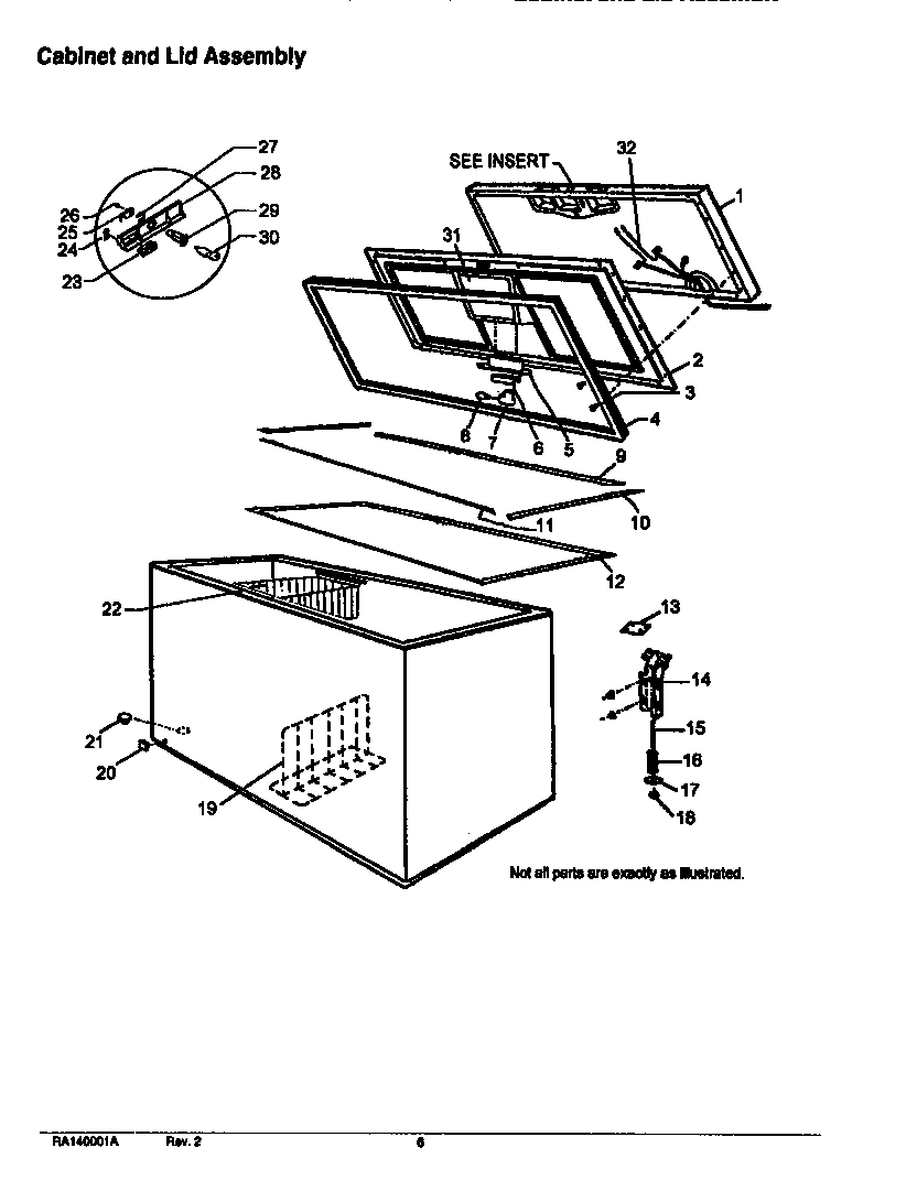 01 - CABINET AND LID ASSY
