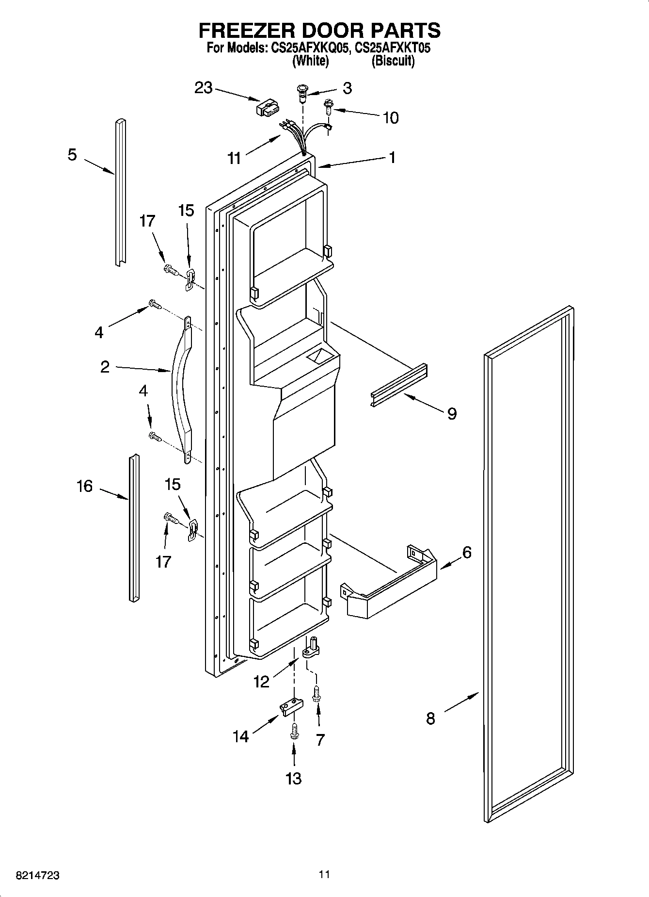 07 - FREEZER DOOR PARTS