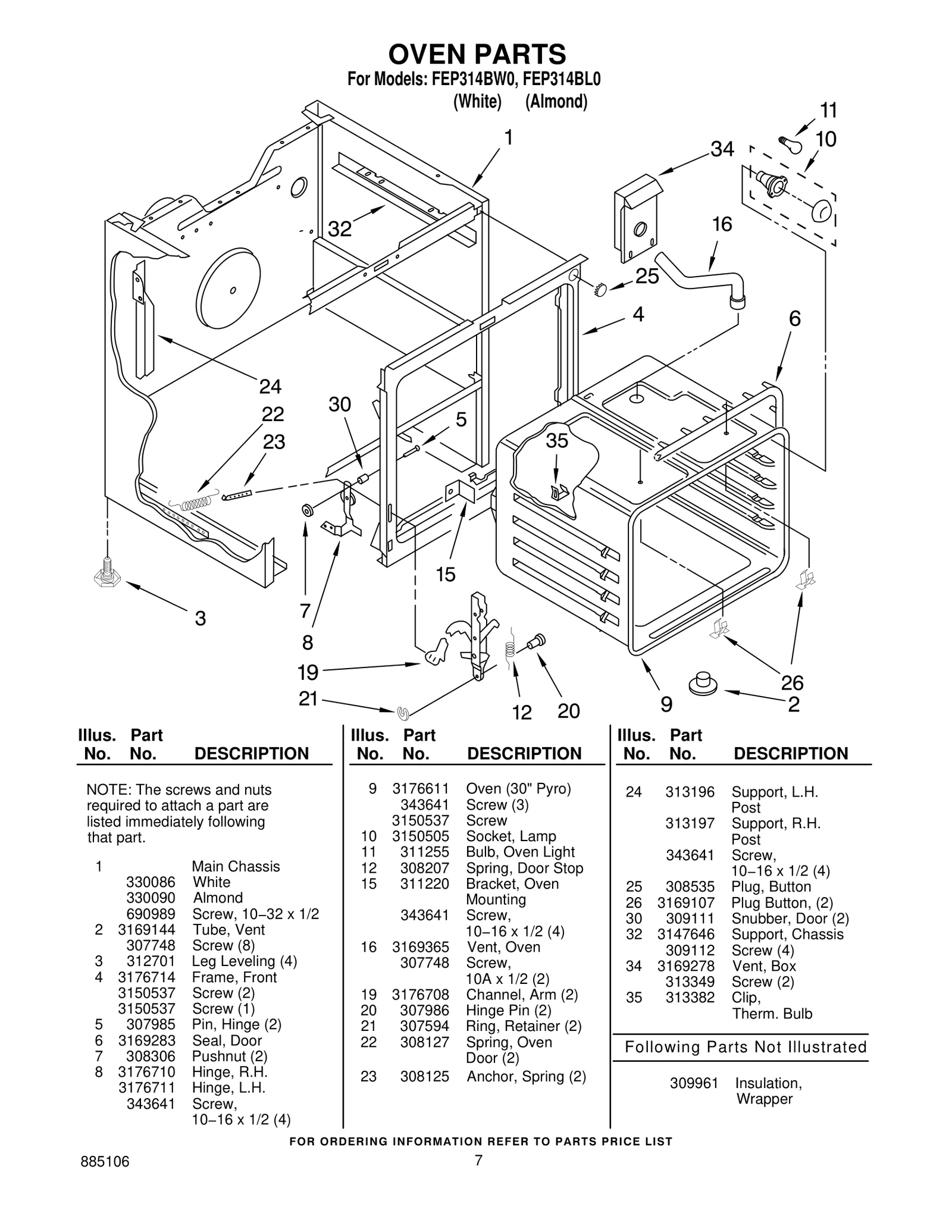 OVEN PARTS