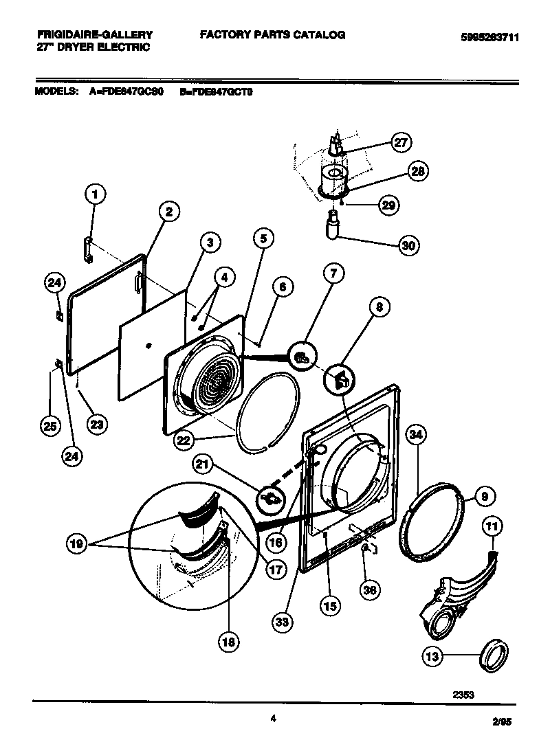 03 - DOOR, FRONT PANEL, LINT FILTER
