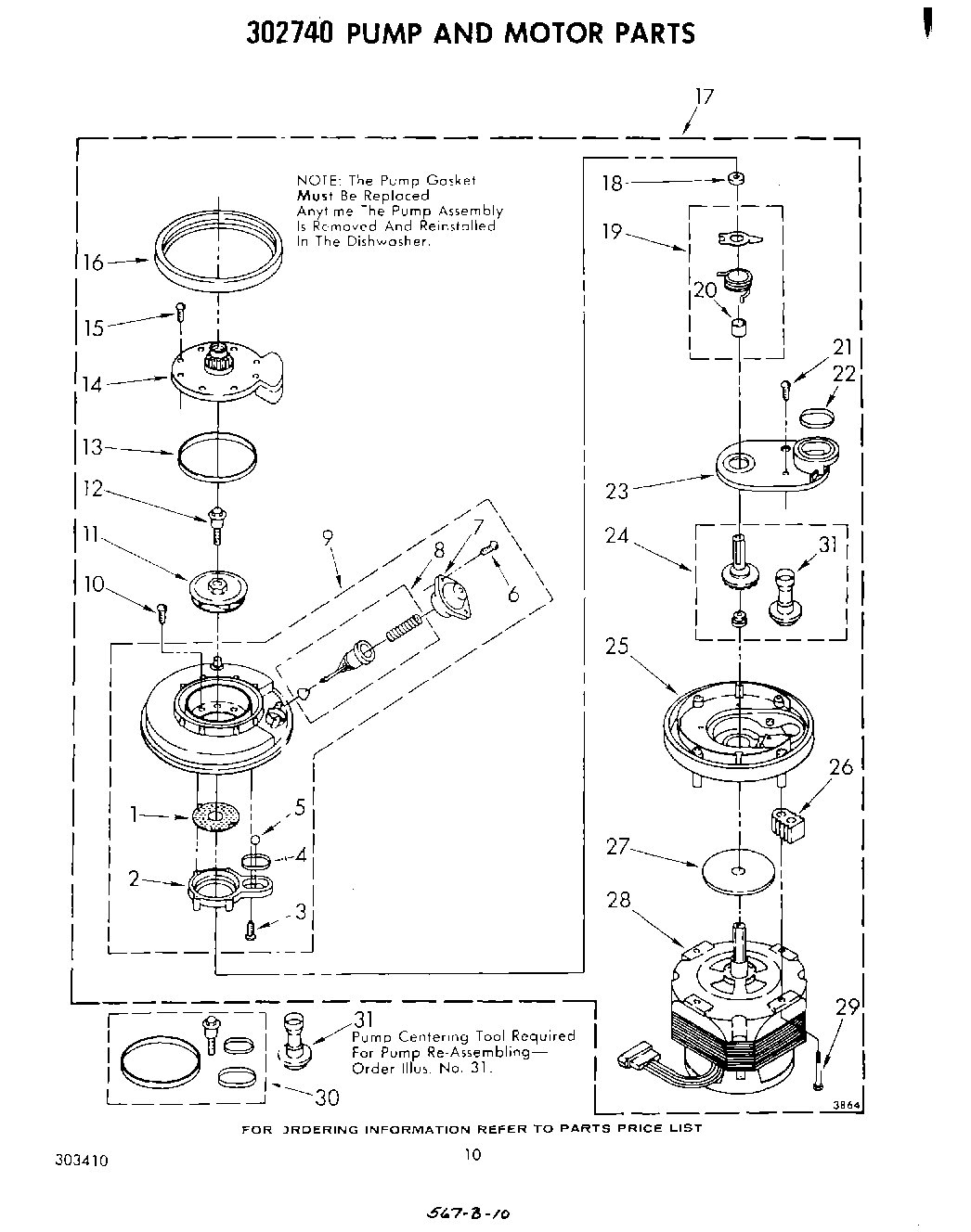 07 - 302740 PUMP AND MOTOR