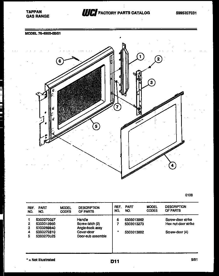 07 - UPPER OVEN DOOR PARTS