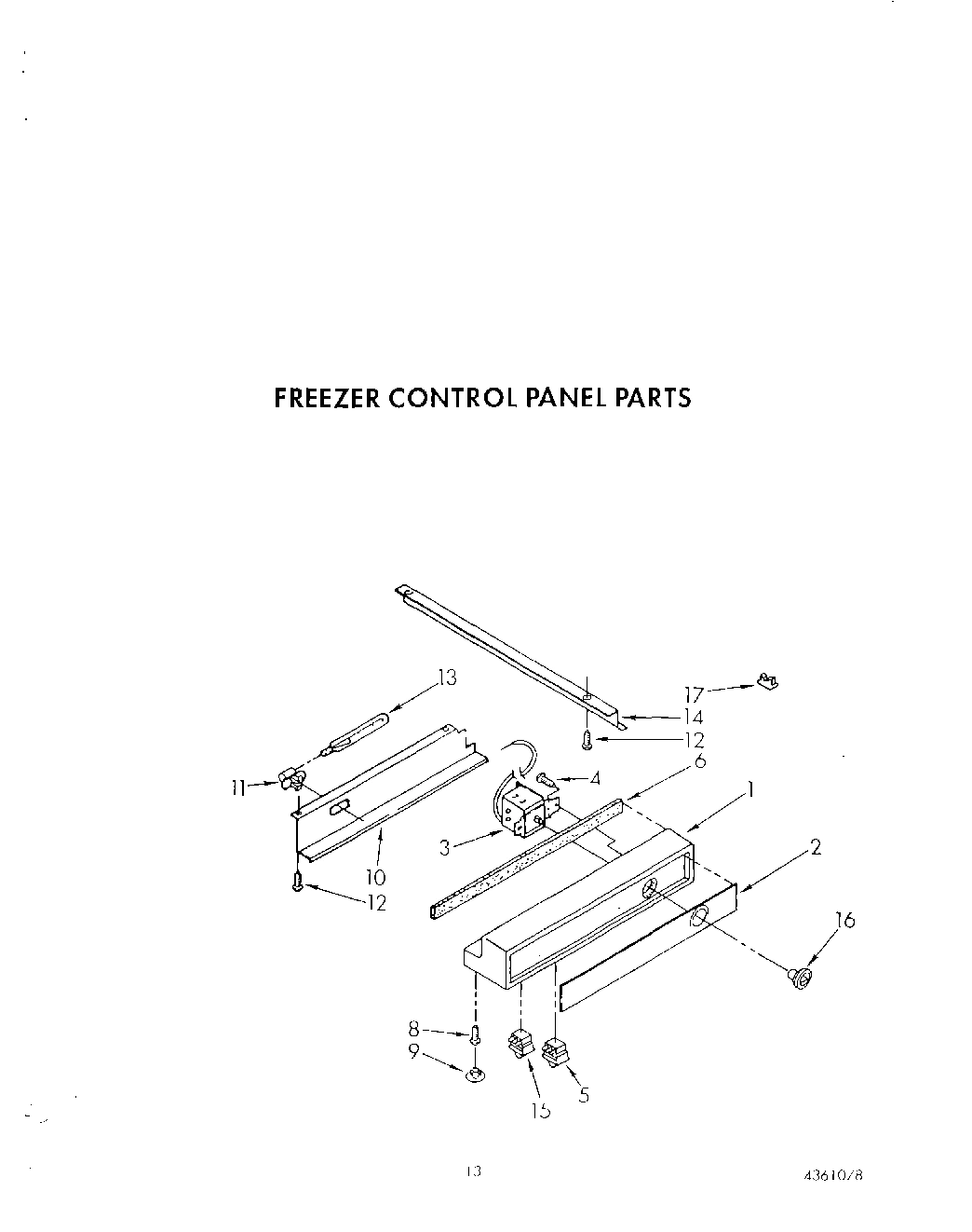 12 - FREEZER CONTROL PANEL