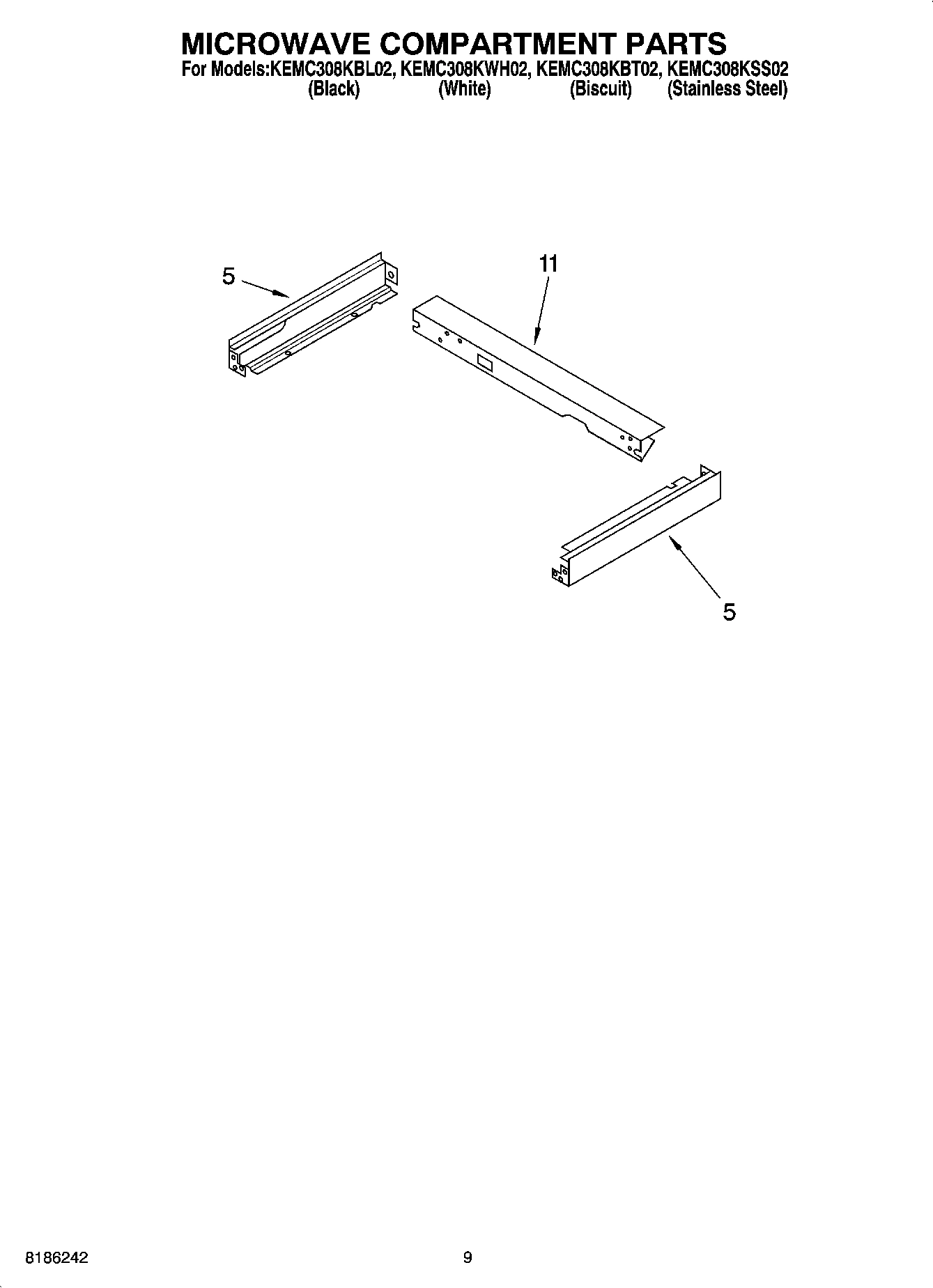 07 - MICROWAVE COMPARTMENT PARTS