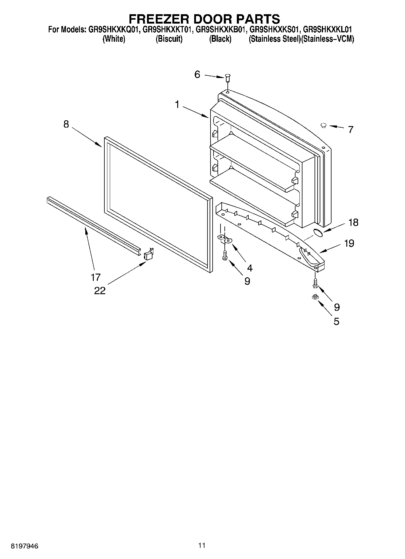 06 - FREEZER DOOR, OPTIONAL