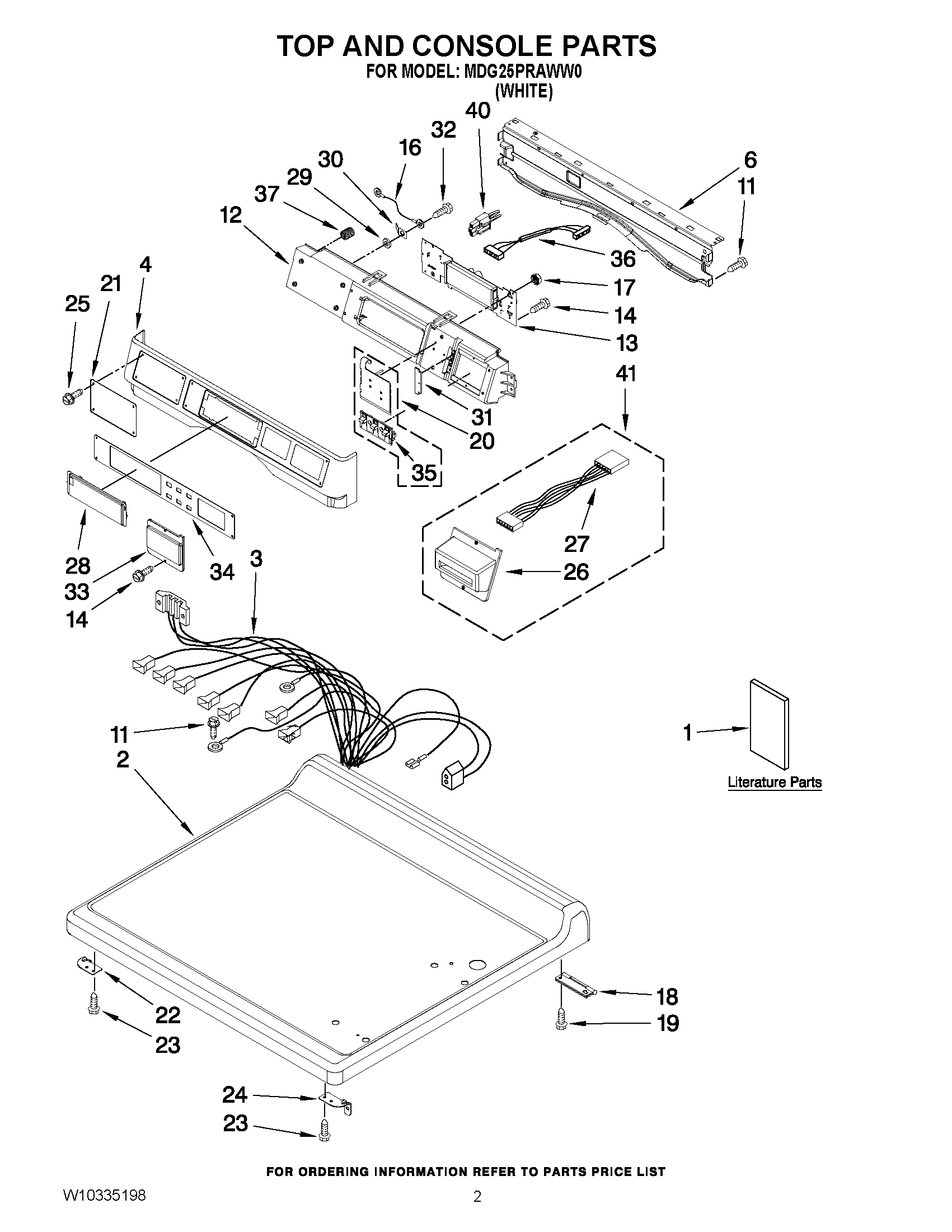 01 - TOP AND CONSOLE PARTS