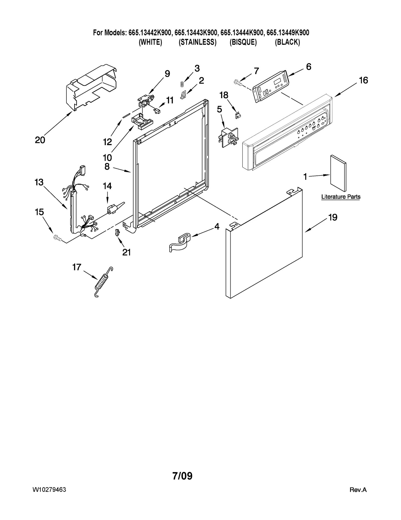 FRAME AND CONSOLE PARTS