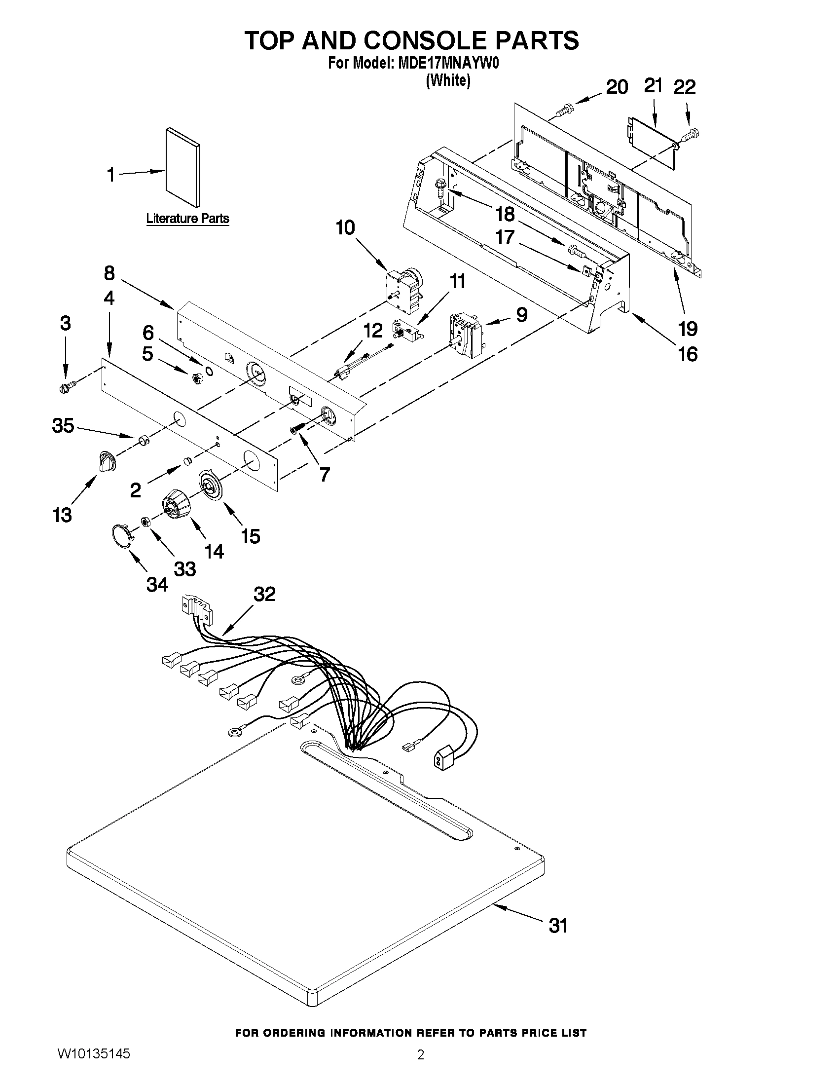 01 - TOP AND CONSOLE PARTS