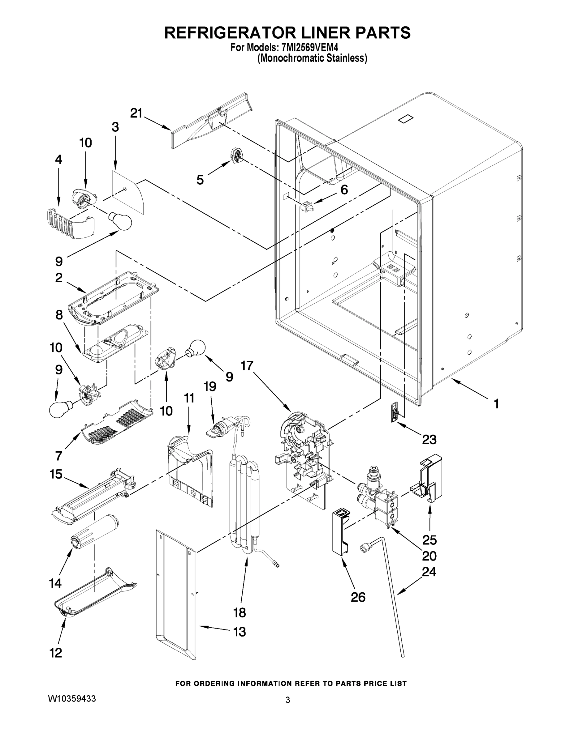 02 - REFRIGERATOR LINER PARTS