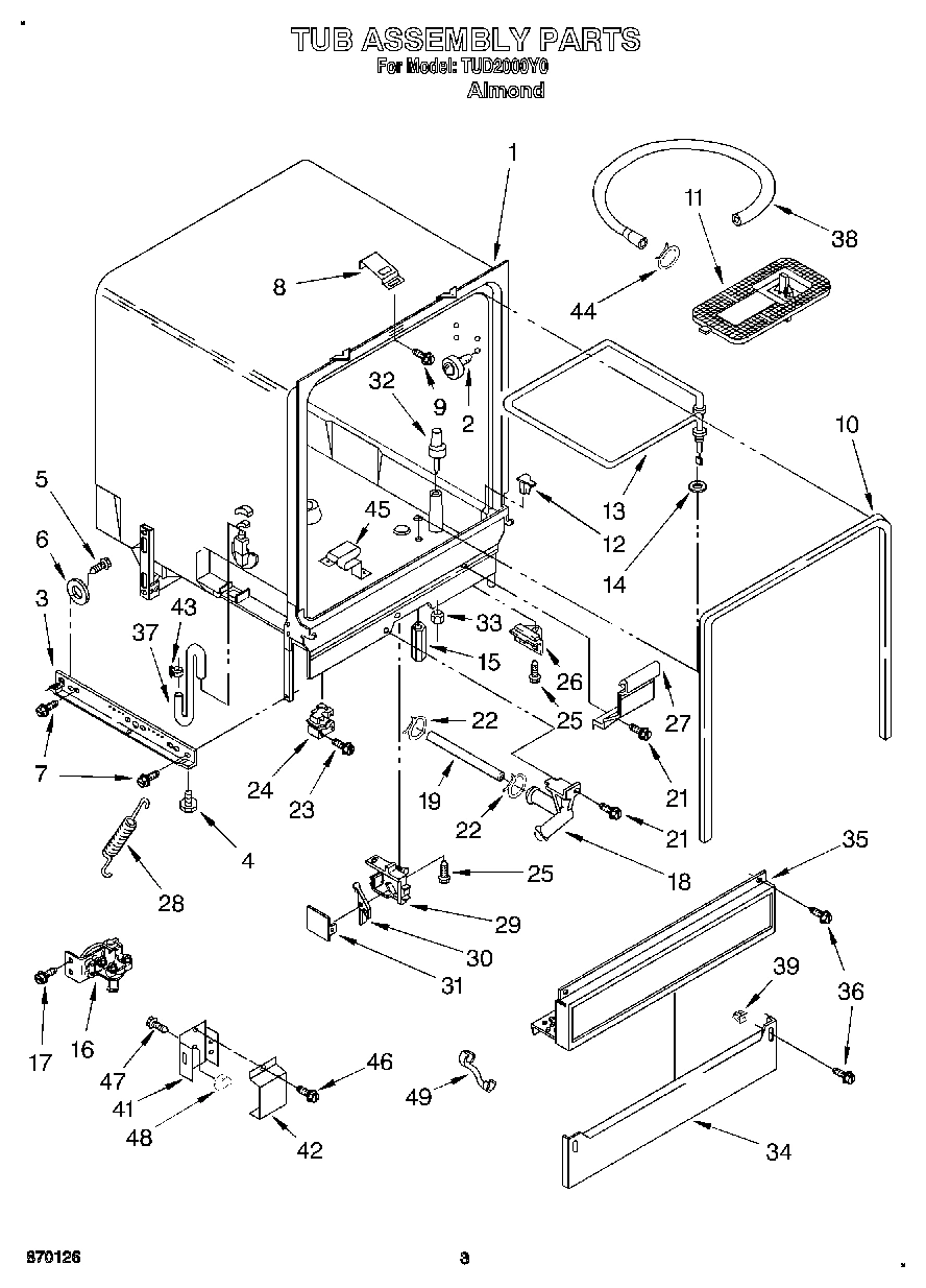 03 - TUB ASSEMBLY, LIT/OPTIONAL